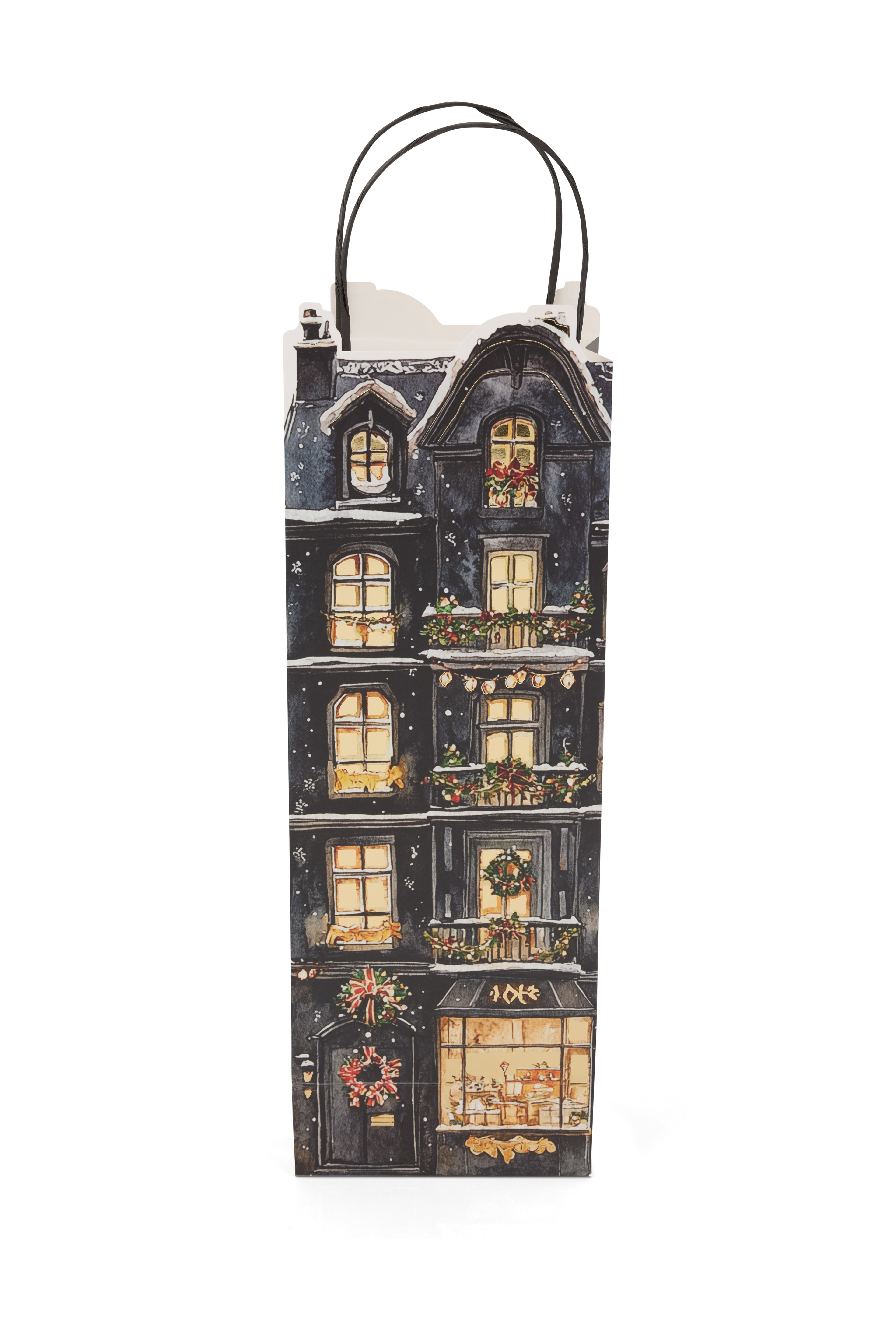 SİYAH EV ŞİŞE KARTON ÇANTASI (5 ADET)