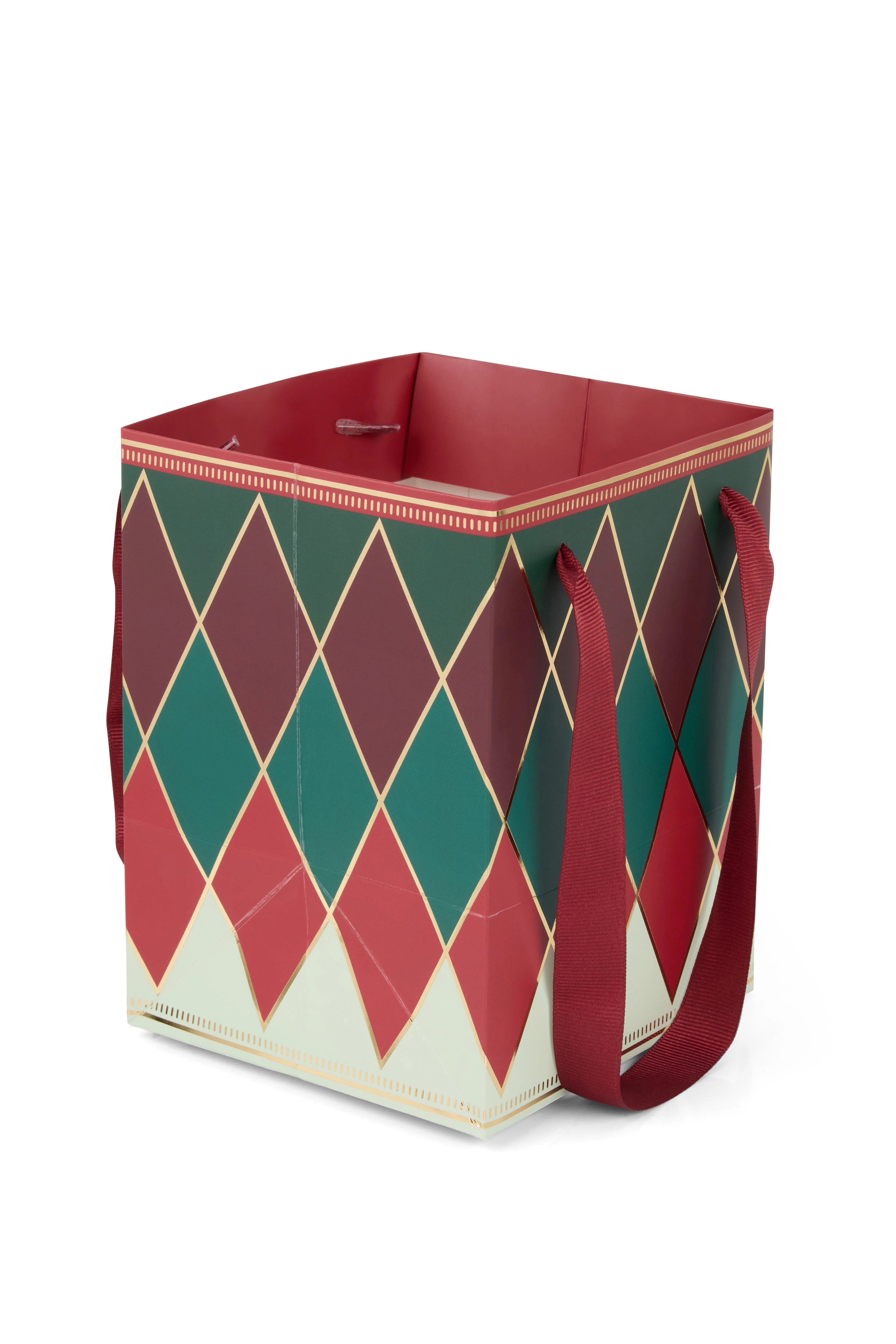  KARO DESEN 14X18X13 CM KARTON ÇANTA (5 ADET )