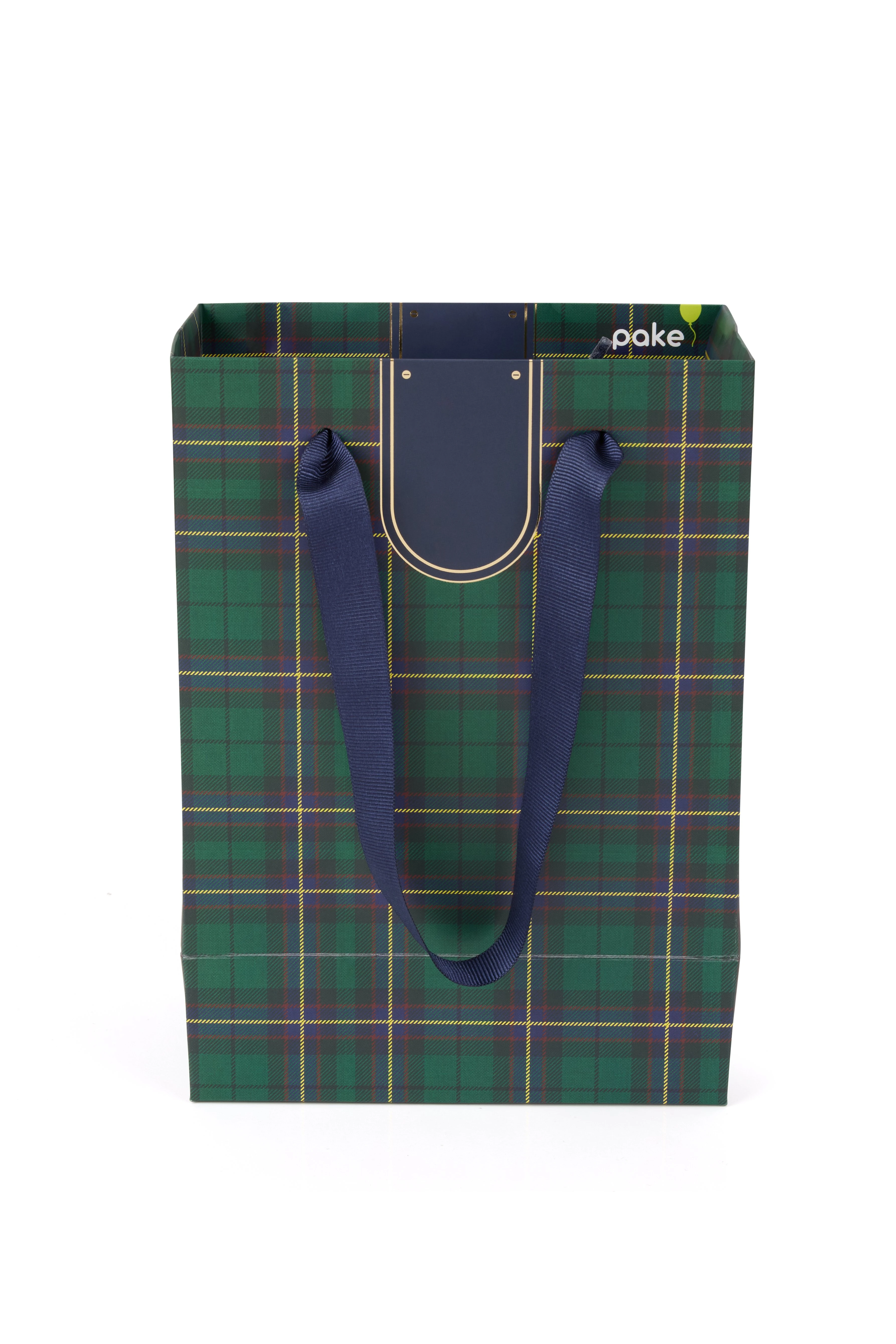 YEŞİL EKOSE 18X25X10 CM KARTON ÇANTA (5 ADET )