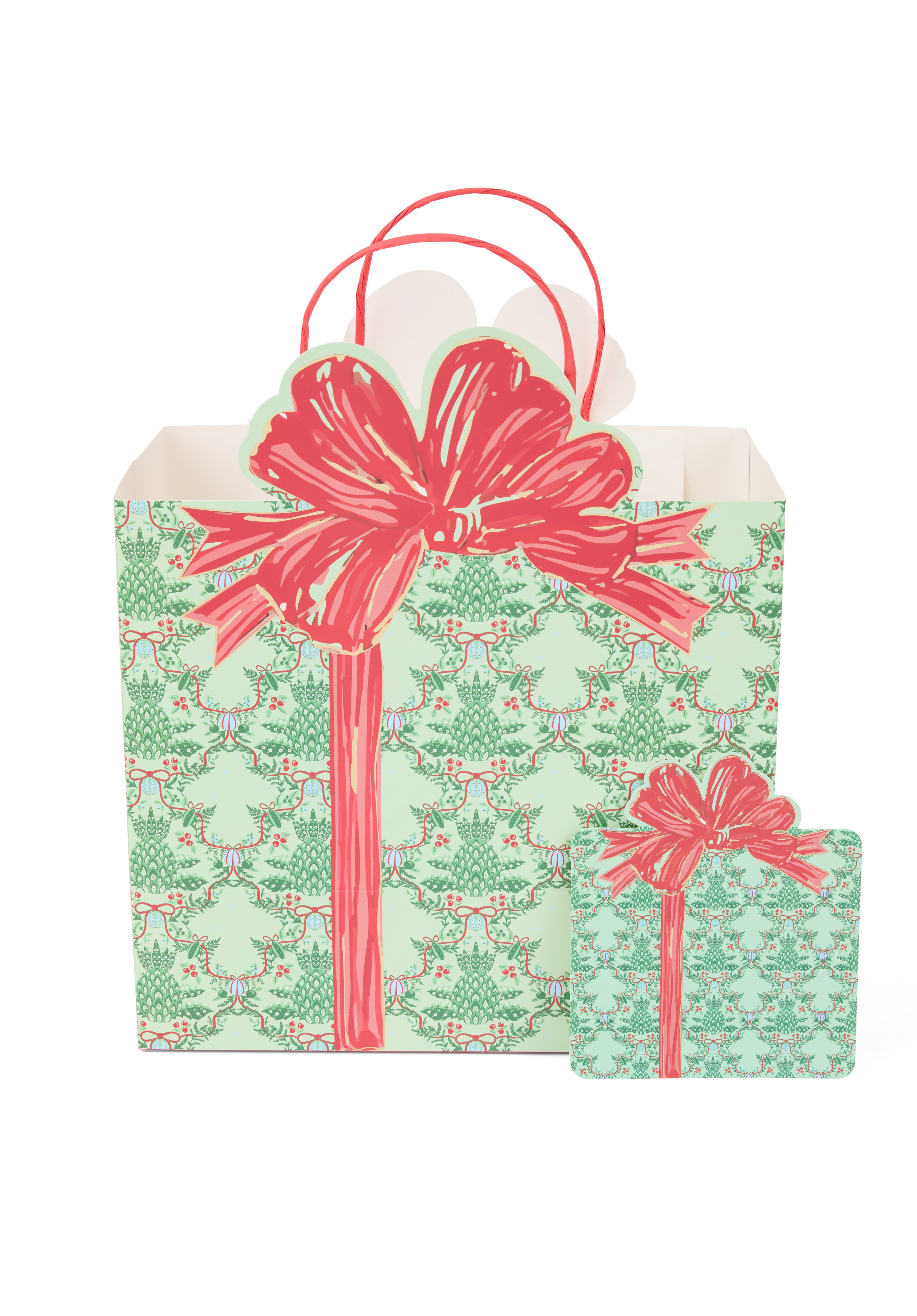 KURDELE DESEN 25X24X14 CM KARTON ÇANTA  (5 ADET )