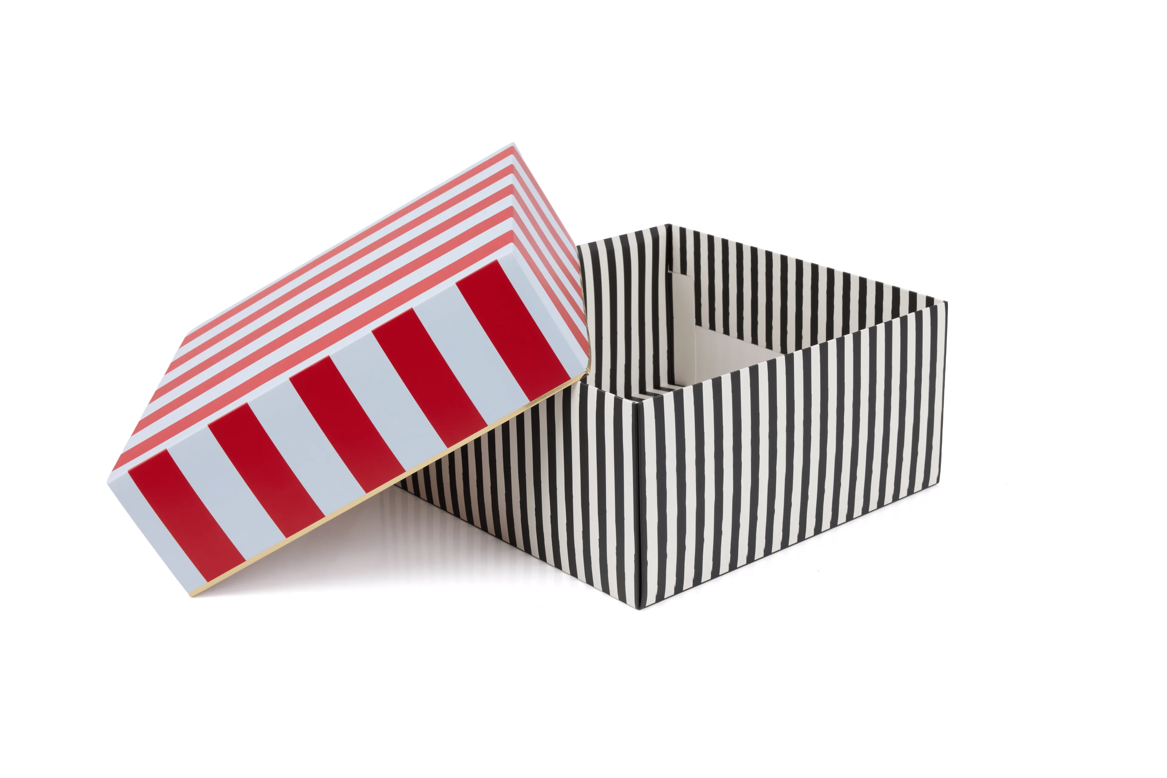 ÇİZGİLİ DESEN KARTON KUTU 25X25X12 CM (5 ADET )