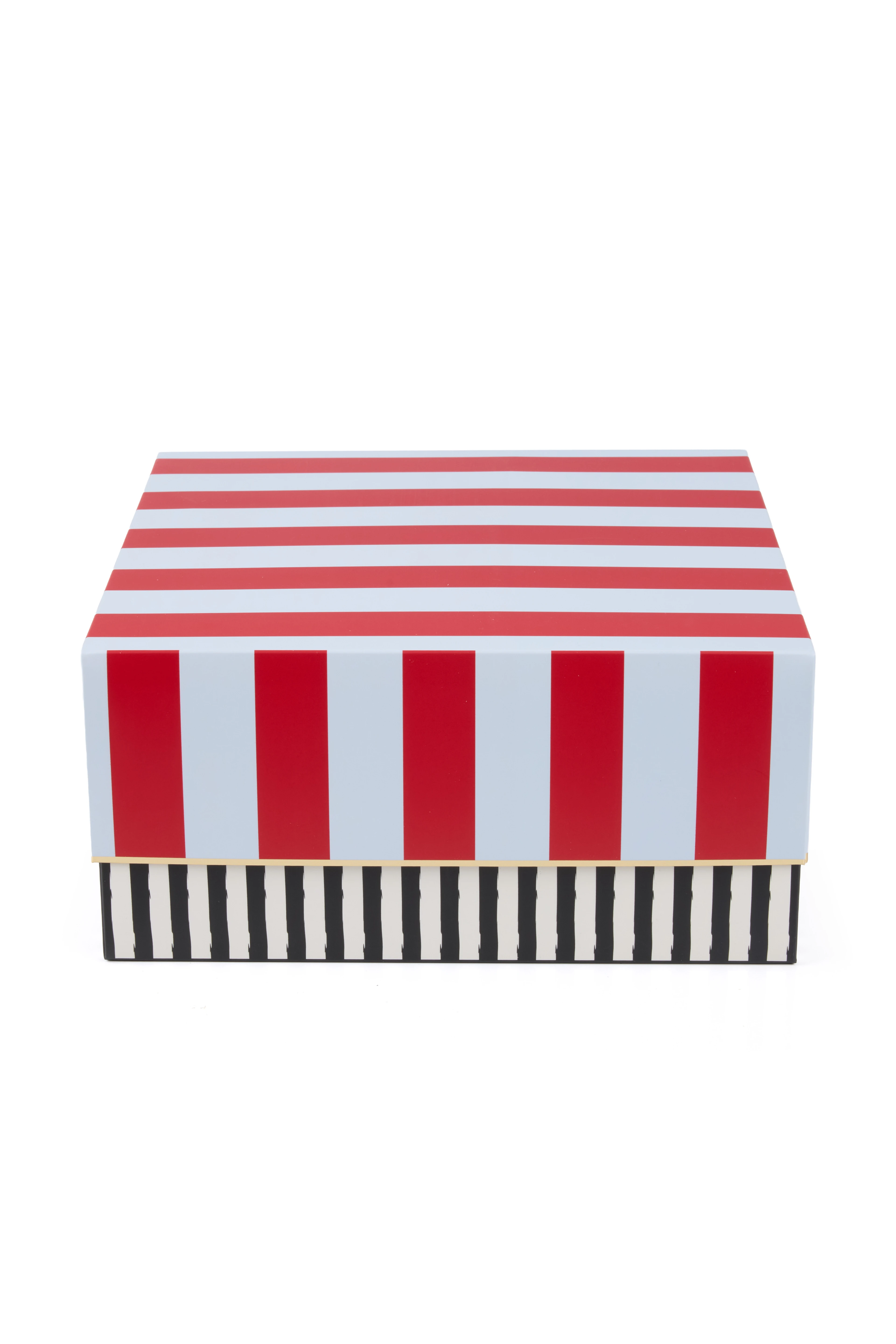 ÇİZGİLİ DESEN KARTON KUTU 25X25X12 CM (5 ADET )