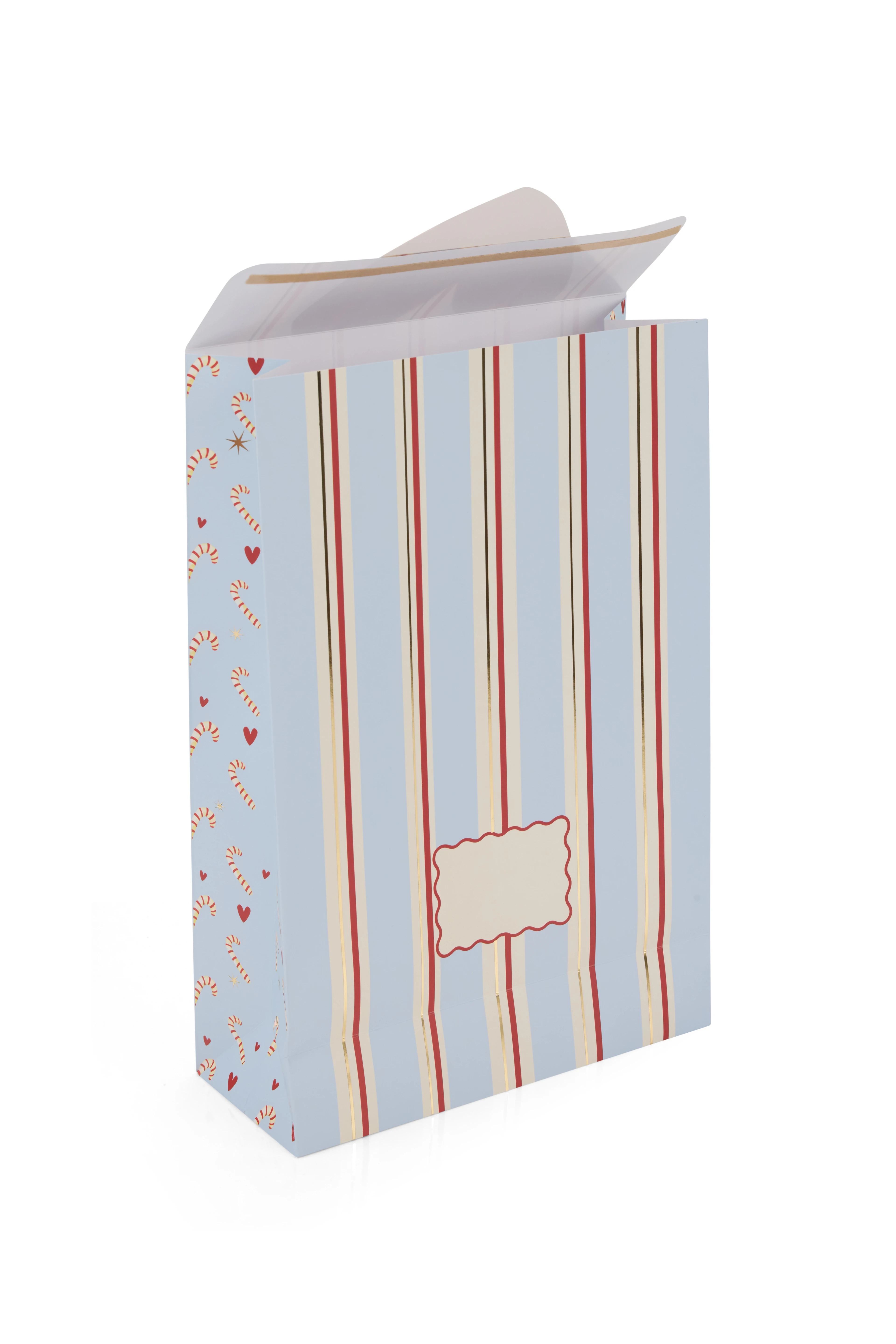 MAVİ VE KIRMIZI ÇİZGİLİ  HEDİYE ZARFI (5 ADET )