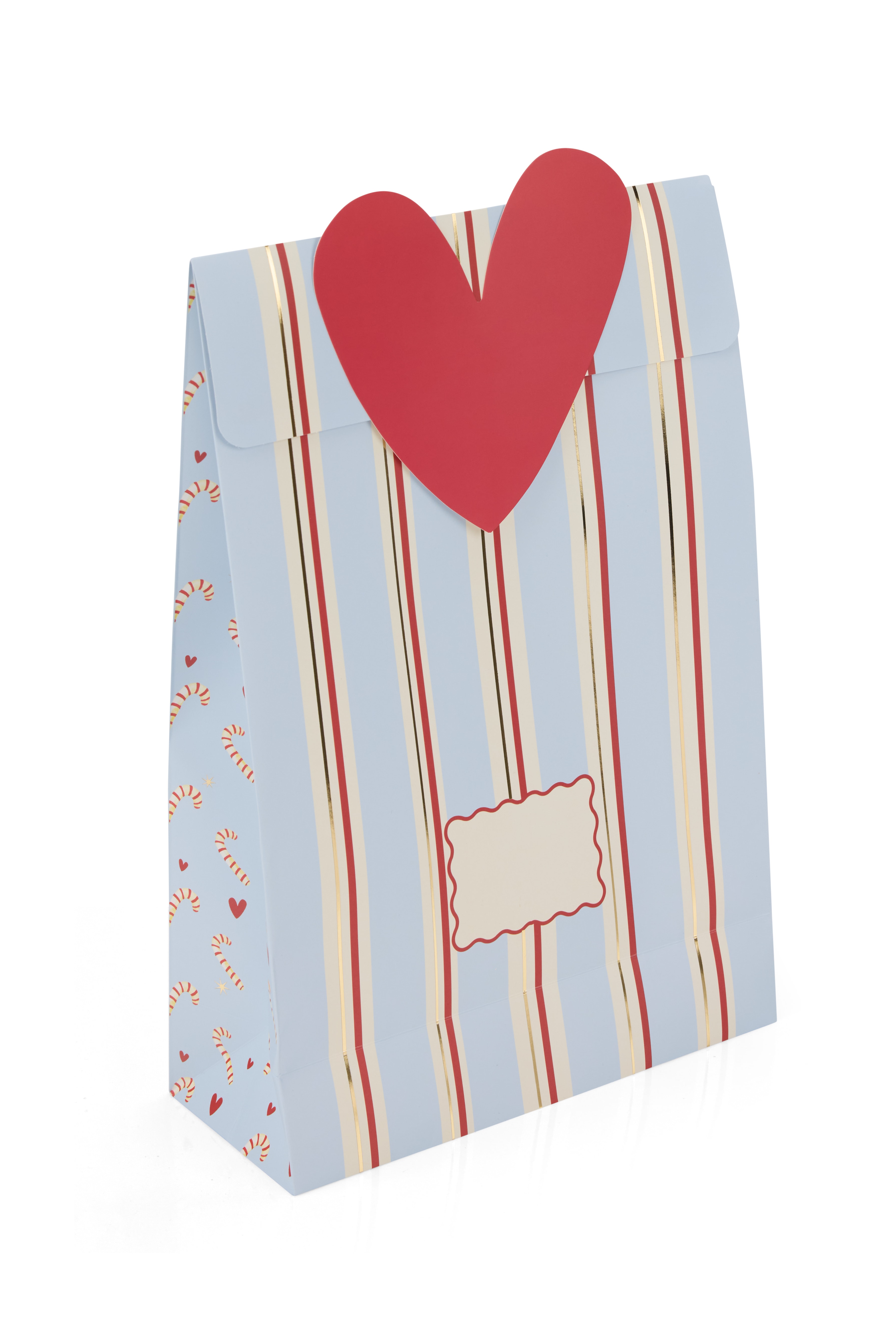 MAVİ VE KIRMIZI ÇİZGİLİ  HEDİYE ZARFI (5 ADET )