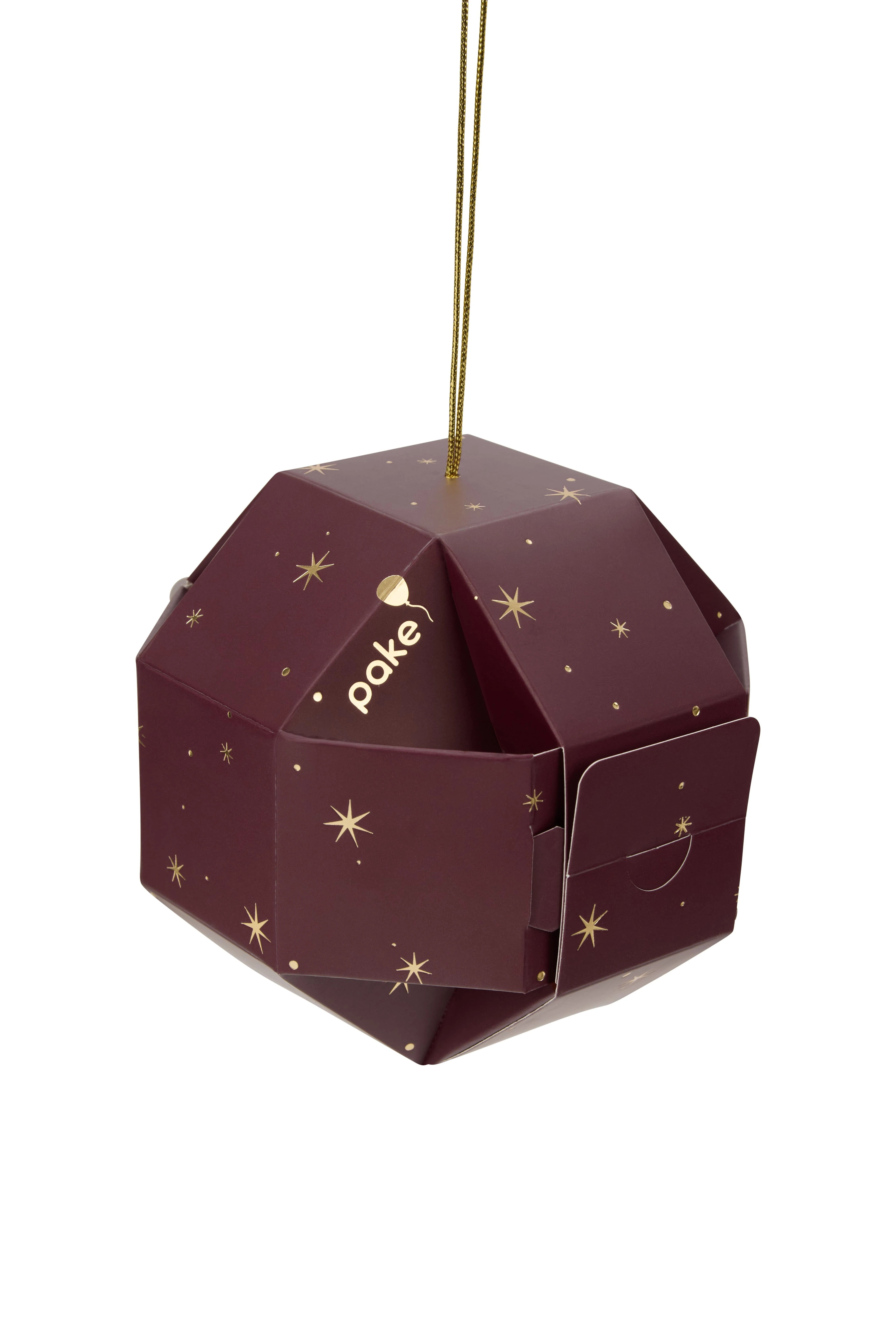 YILDIZ BASKILI BORDO TOP KUTU (5 ADET )