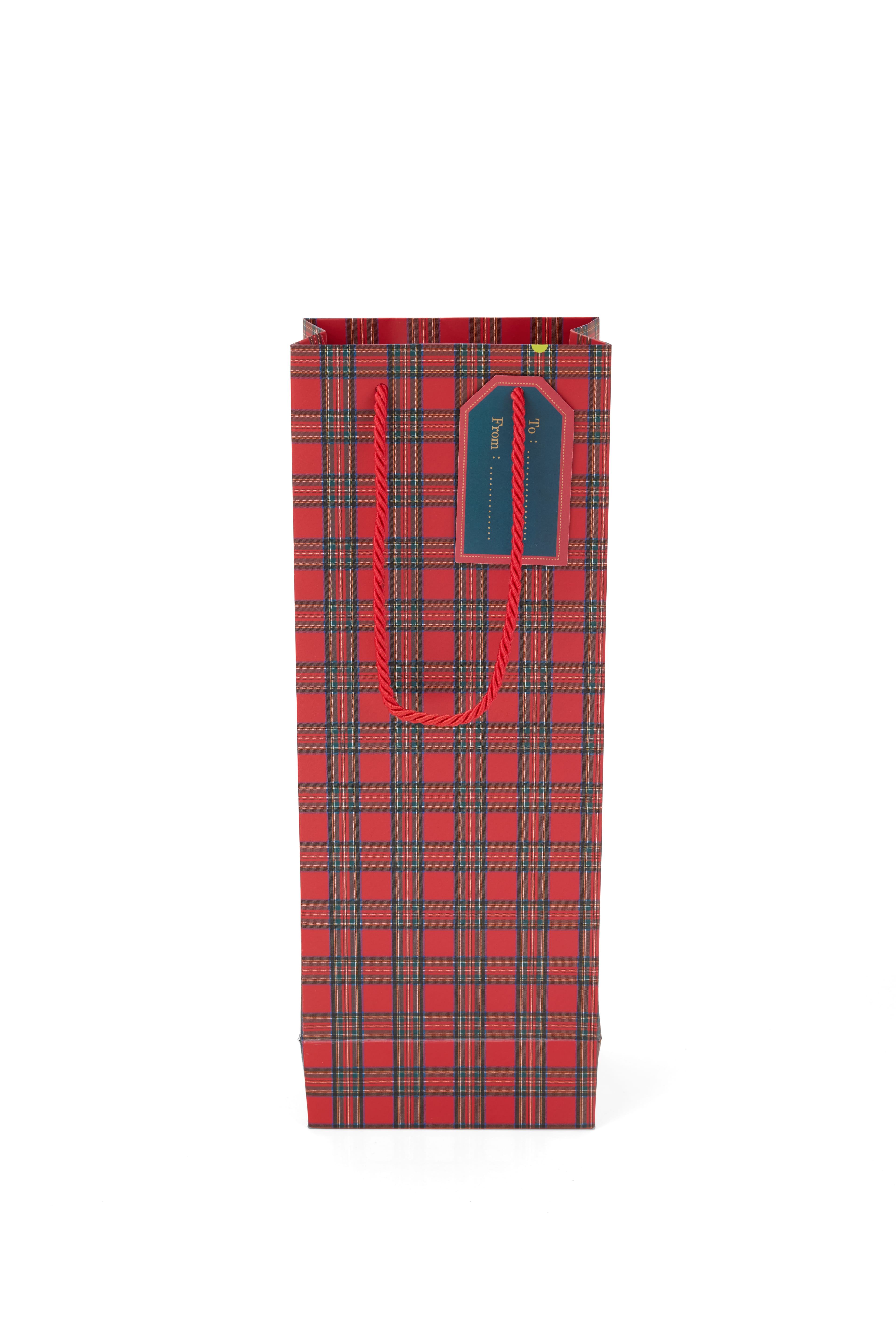 EKOSE DESEN ŞİŞE KARTON ÇANTASI (5 ADET )