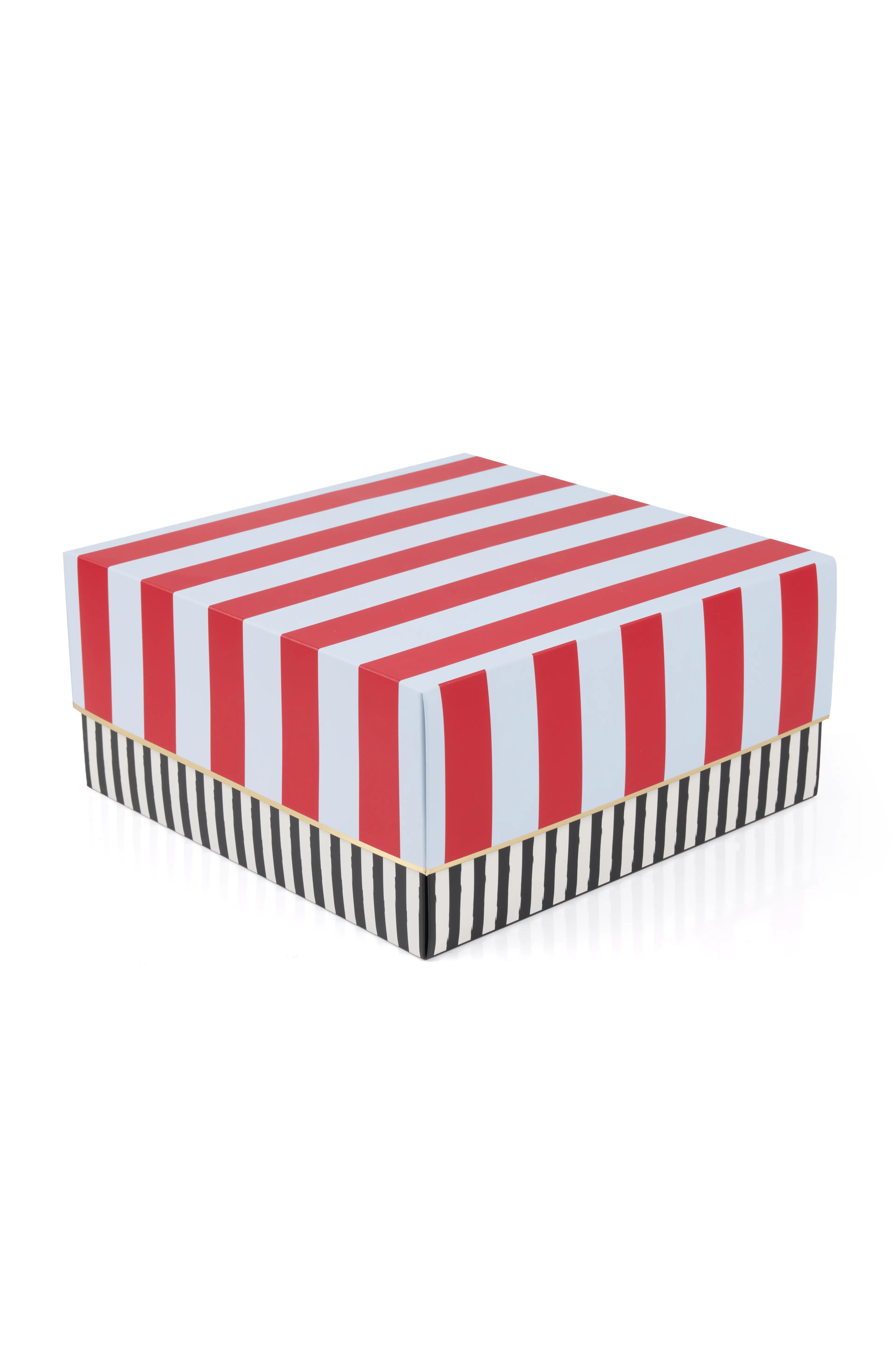 ÇİZGİLİ DESEN KARTON KUTU 25X25X12 CM (5 ADET )