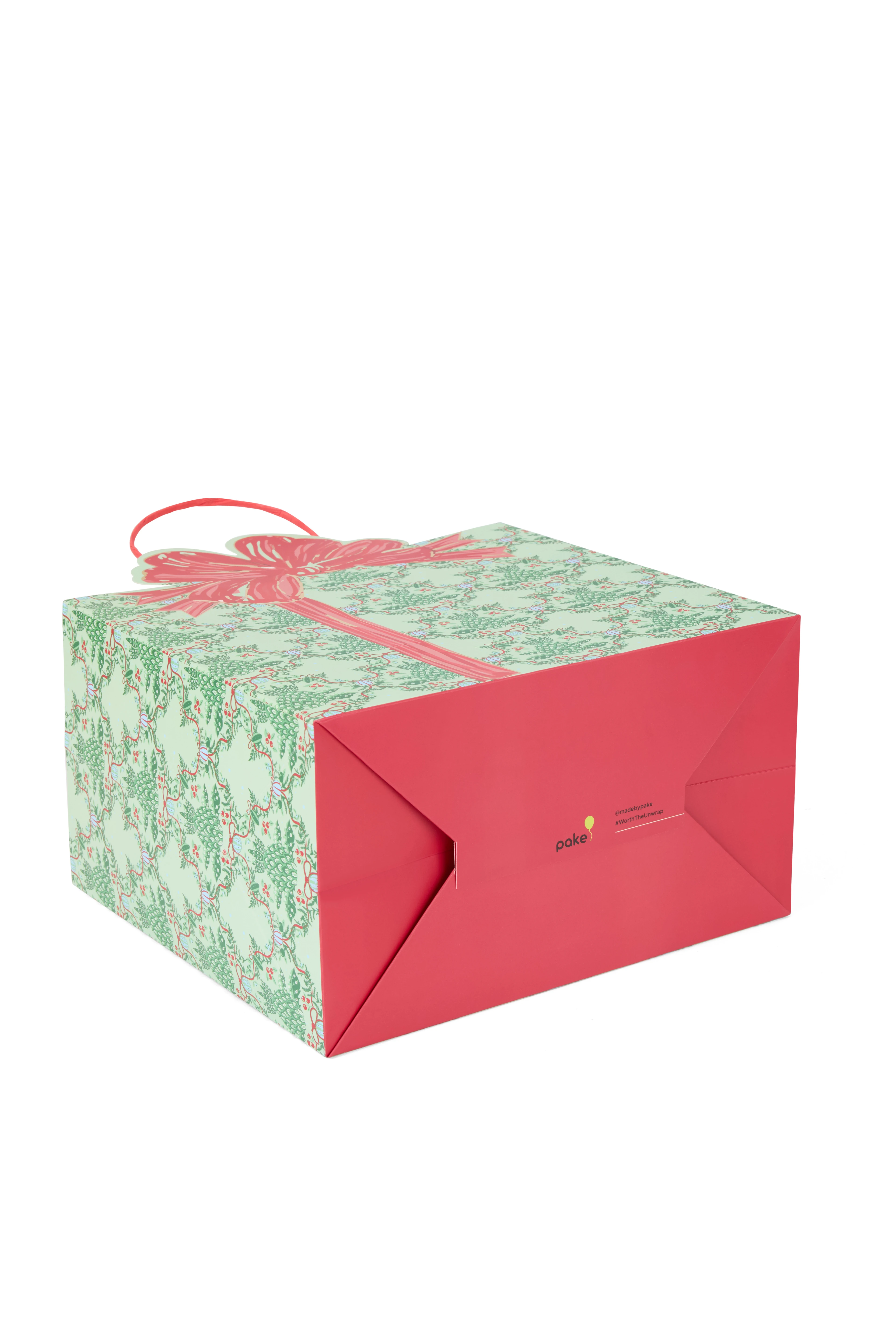 KURDELE DESEN 25X24X14 CM KARTON ÇANTA  (5 ADET )