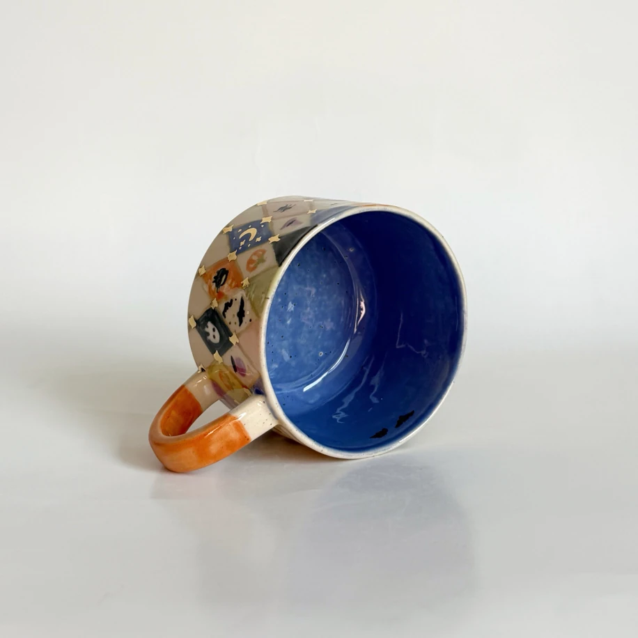 Spooky Doodle Kupa (24k altın detaylıdır)