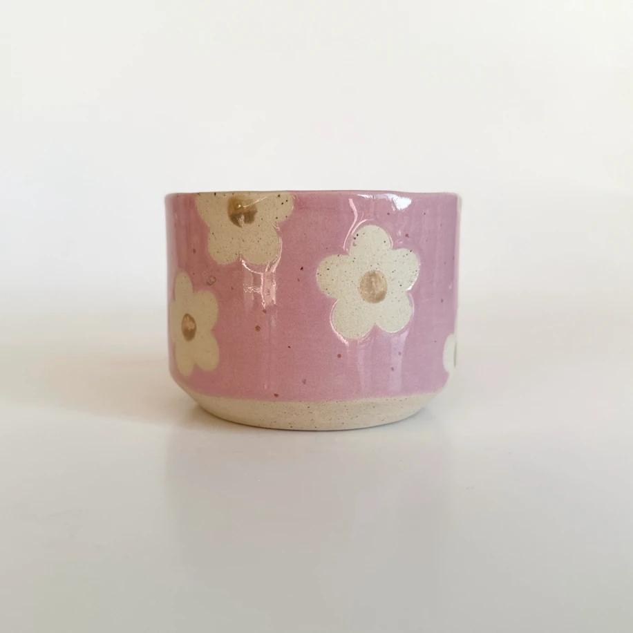 Lilac Pink Floral Kupa