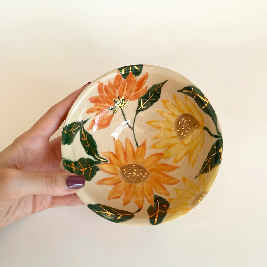 Sunflower Kase (24k altın detaylıdır)