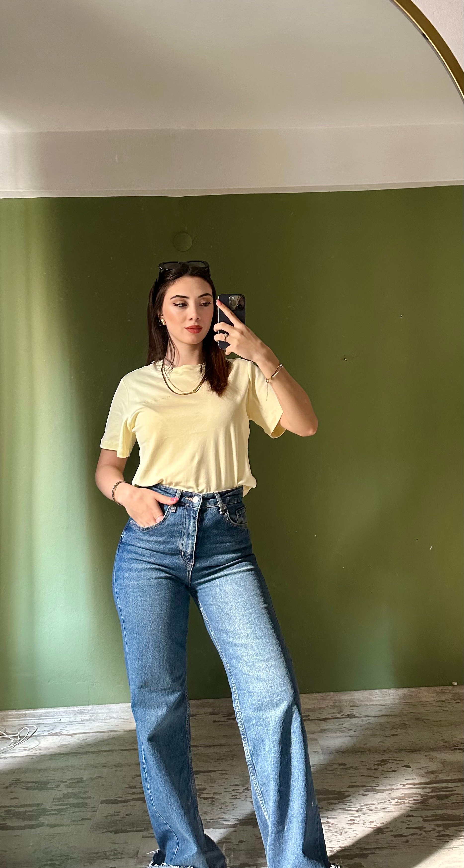 SARI MARKA BOL KALIP T-SHIRT