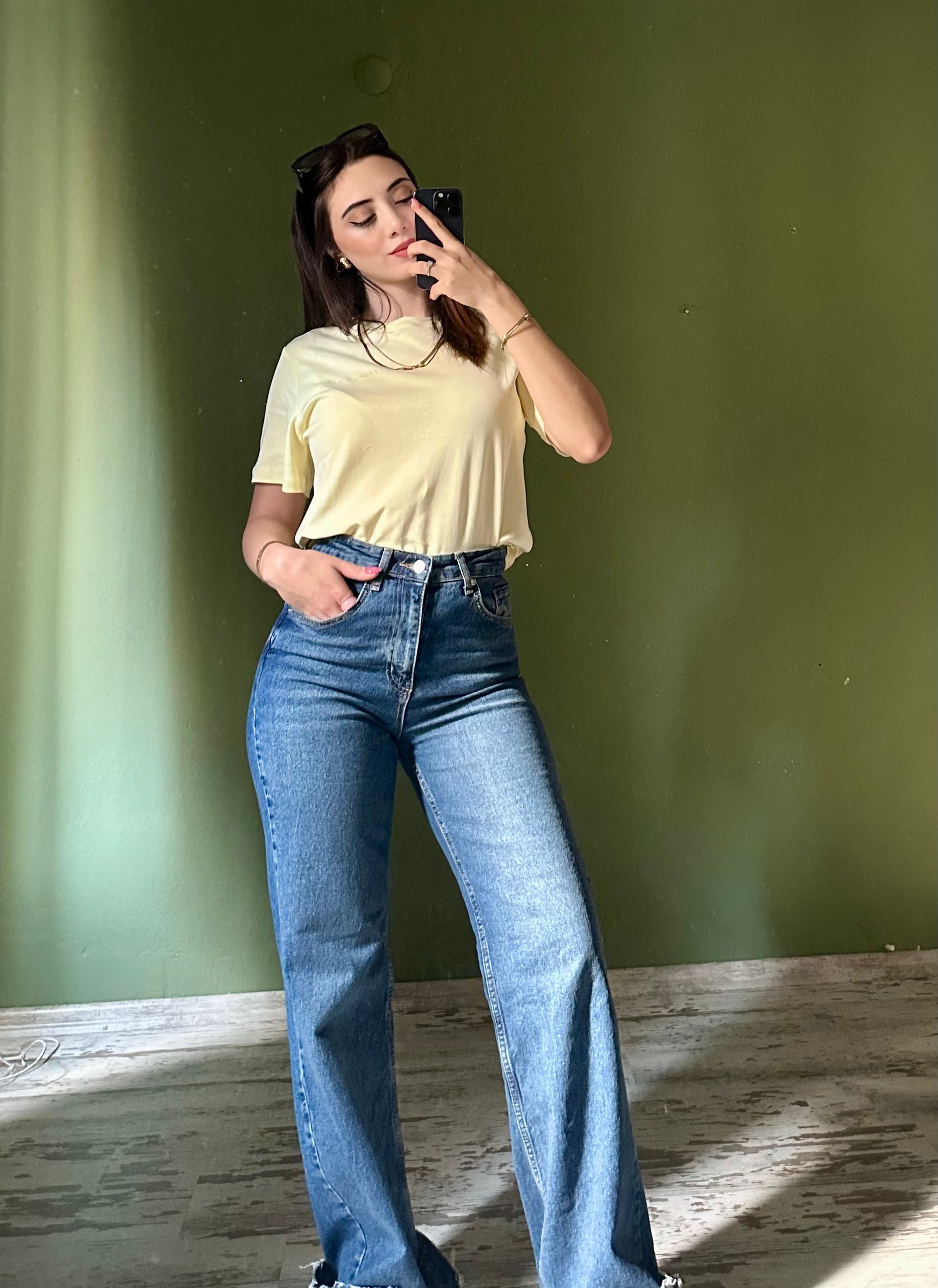 SARI MARKA BOL KALIP T-SHIRT