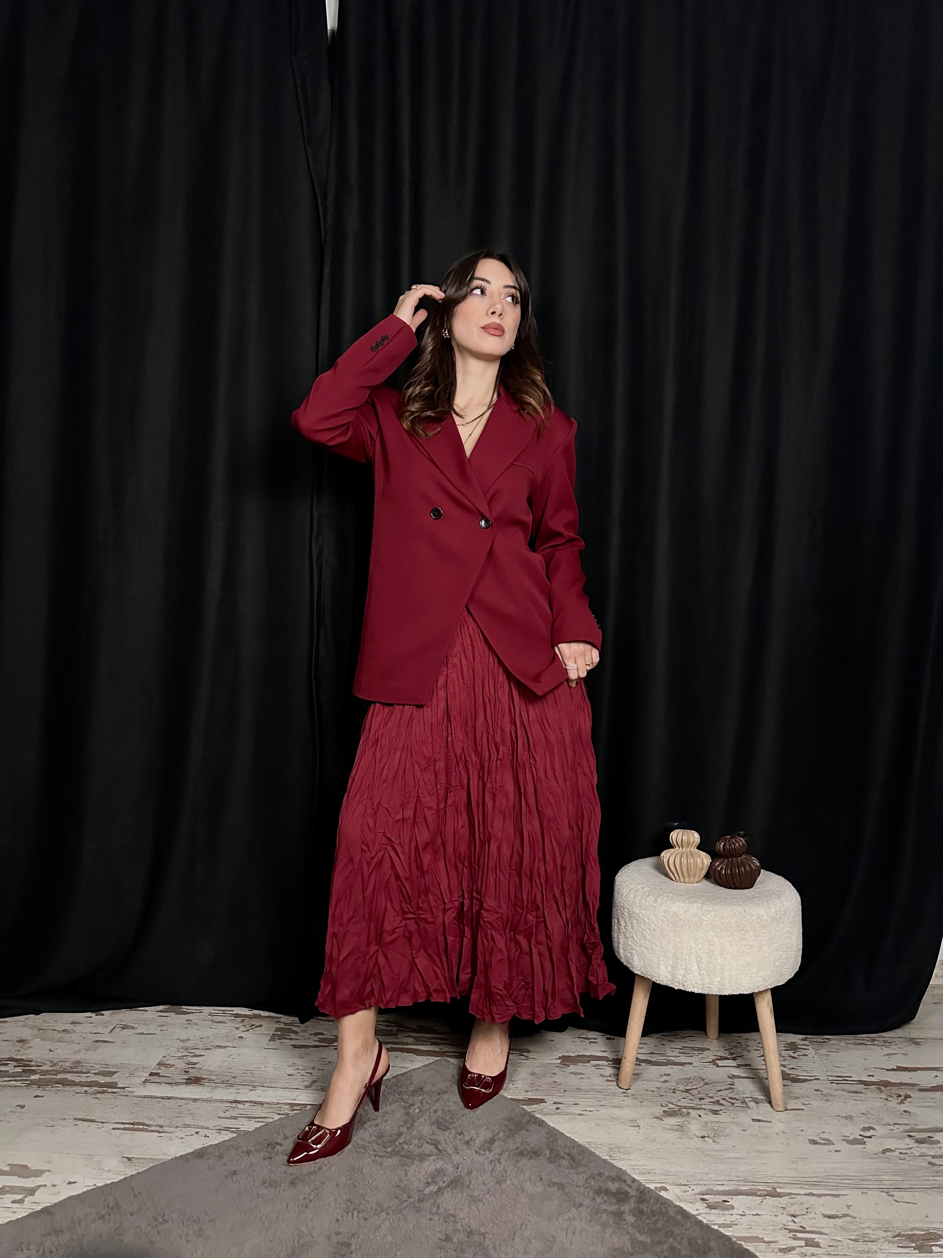 BORDO KIRIŞIK ETEK