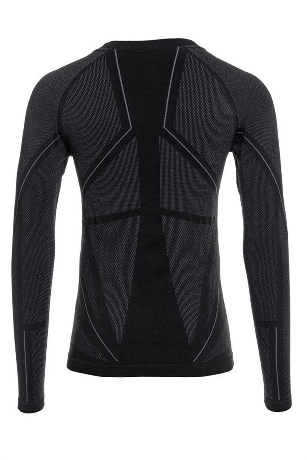 Panthzer  EXTREME  Muscle Baselayer Long Sleeve T-Shirt Men/ Black-Grey ( Polygiene)