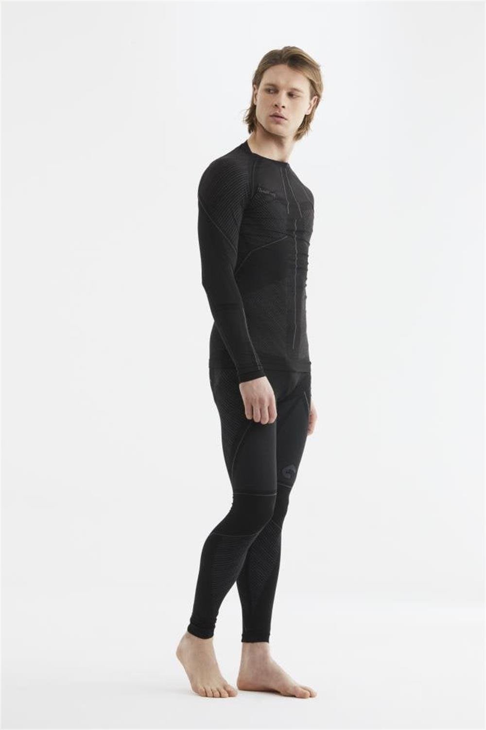 Panthzer  EXTREME  Muscle Baselayer Long Sleeve T-Shirt Men/ Black-Grey ( Polygiene)