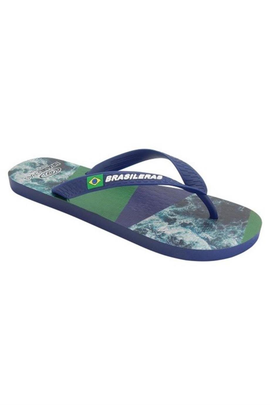 Brasileras Printed- Terlik - NAVY