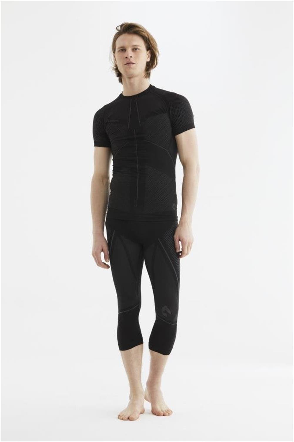 Panthzer EXTREME Muscle Baselayer 3/4 Pant Men/ Black-Grey ( Polygiene)