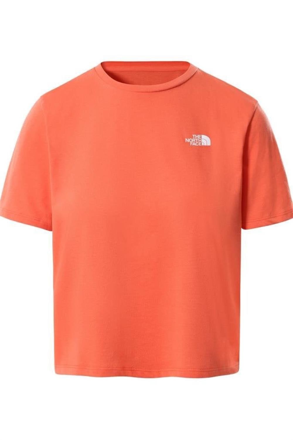 THE NORTH FACE W FNDTION CROP TEE KADIN - EMBERGLOW ORNGE