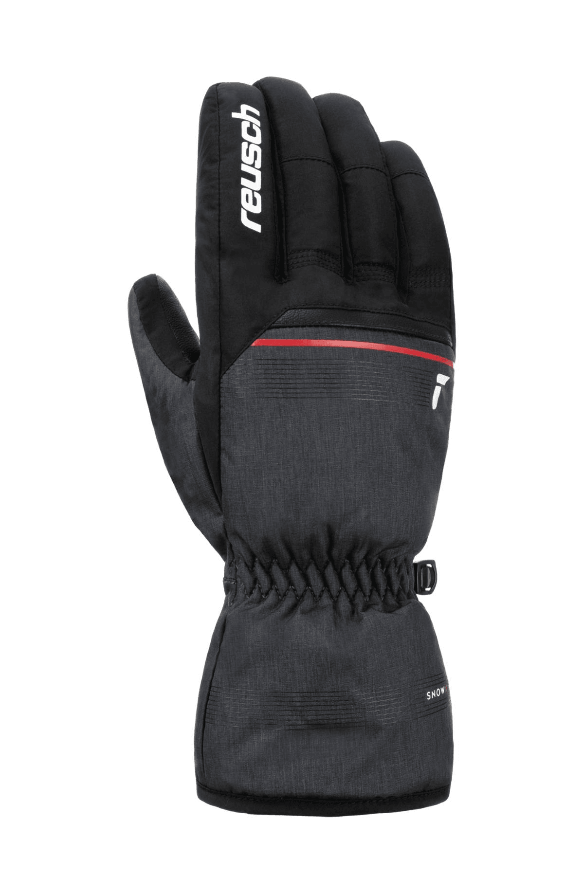 Reusch Snow King - 7680 blck/blck melang/fire red