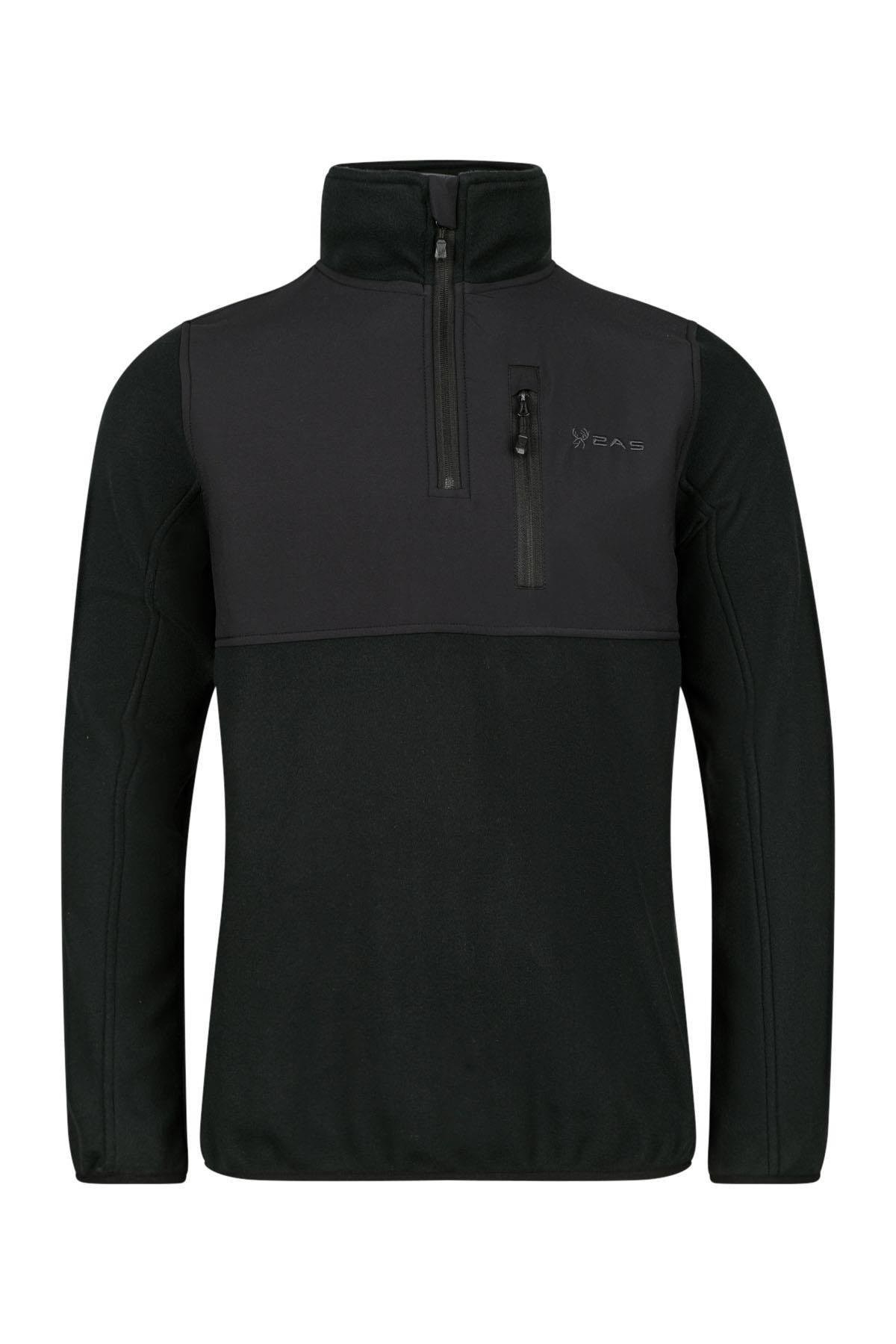 2AS CONG Yarım Fermuarlı Parçalı Erkek Polar Sweatshirt