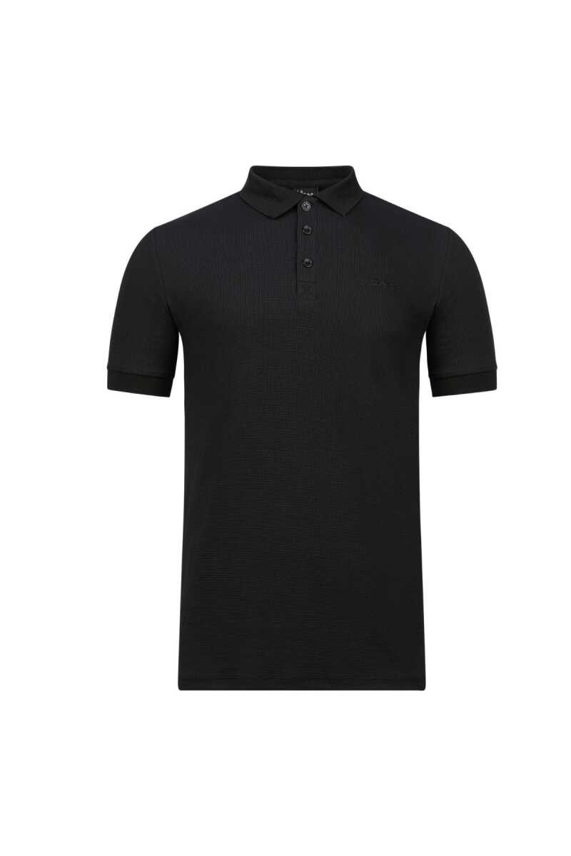 2AS ALUNA POLO YAKA Erkek T-Shirt - SİYAH