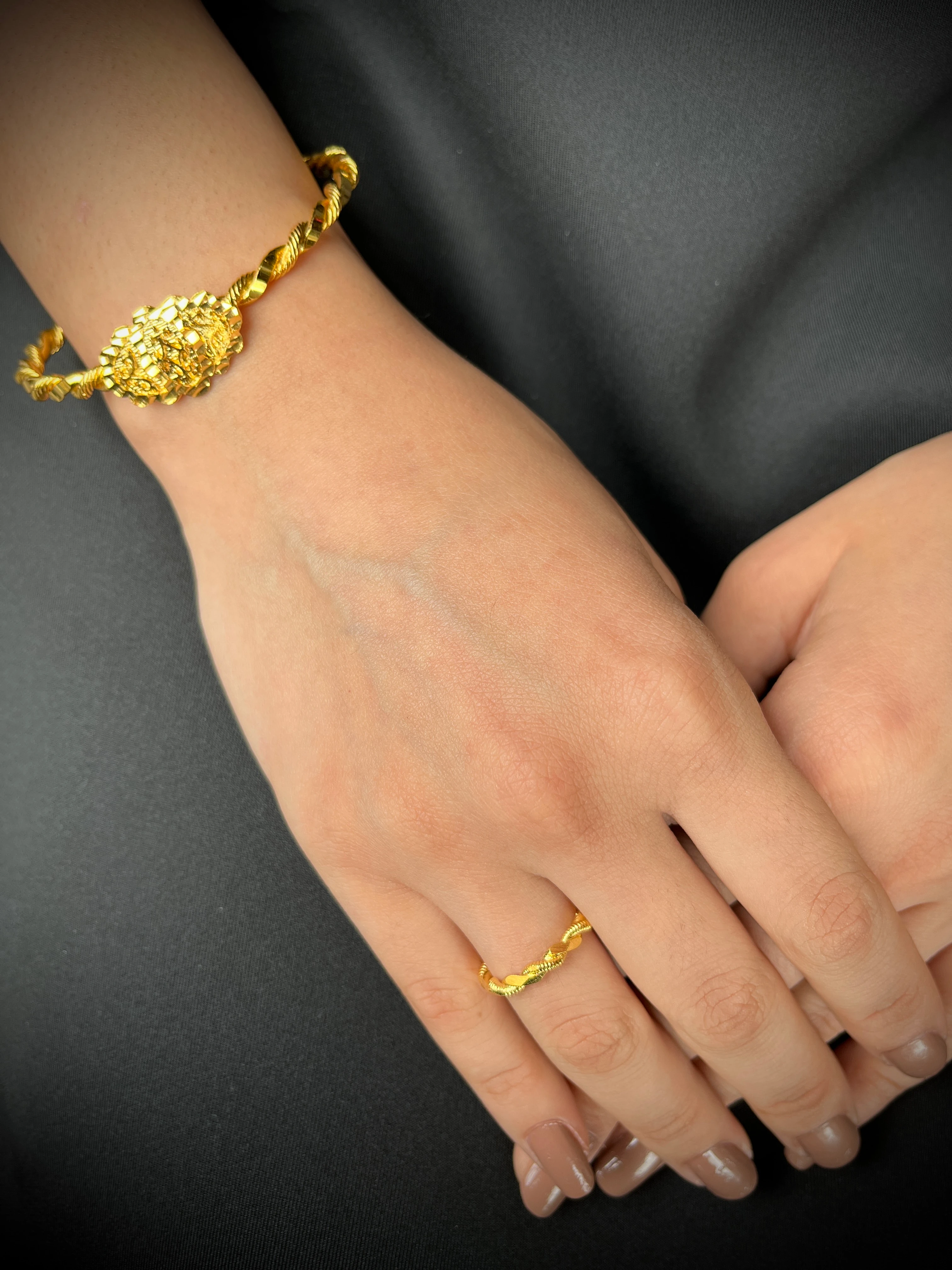 Tokalı Erzurum Burması (Model 2) ve İkili Burma Yüzük Kombin