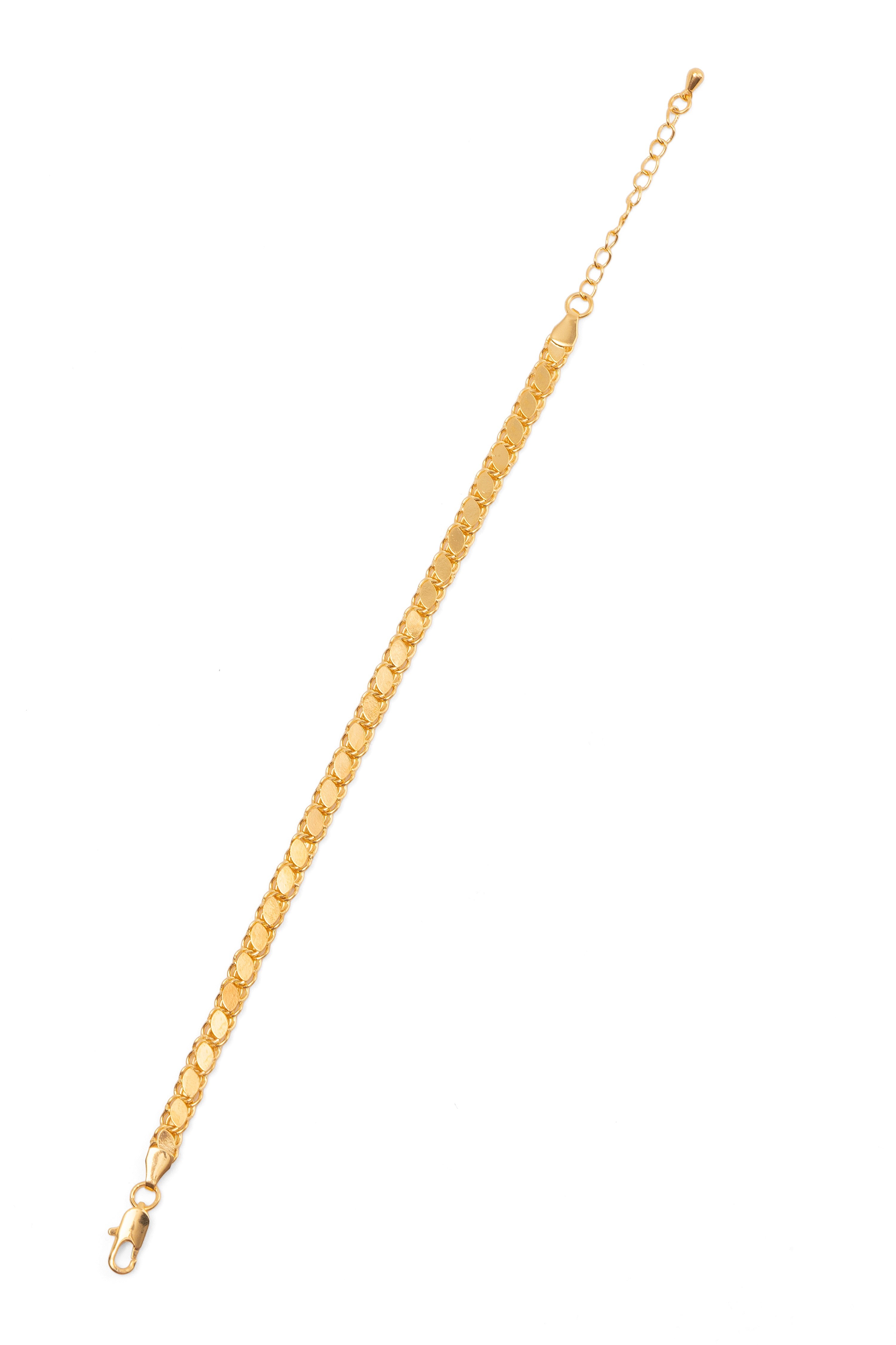 Arpa İnce (4mm) Bileklik 22 Ayar Altın Kaplama