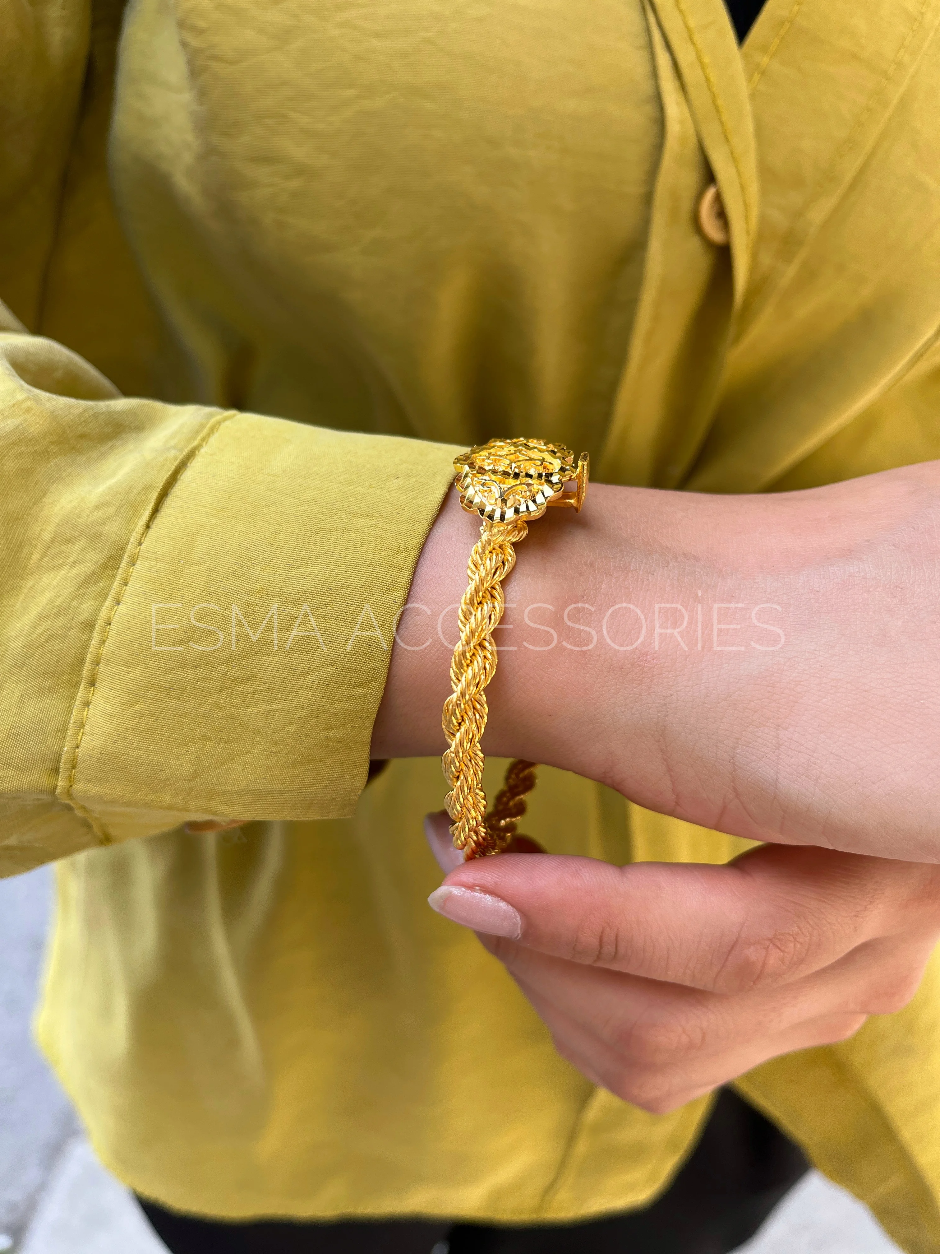 Tokalı Erzurum Burması (Model 4) 22 Ayar Altın Kaplama