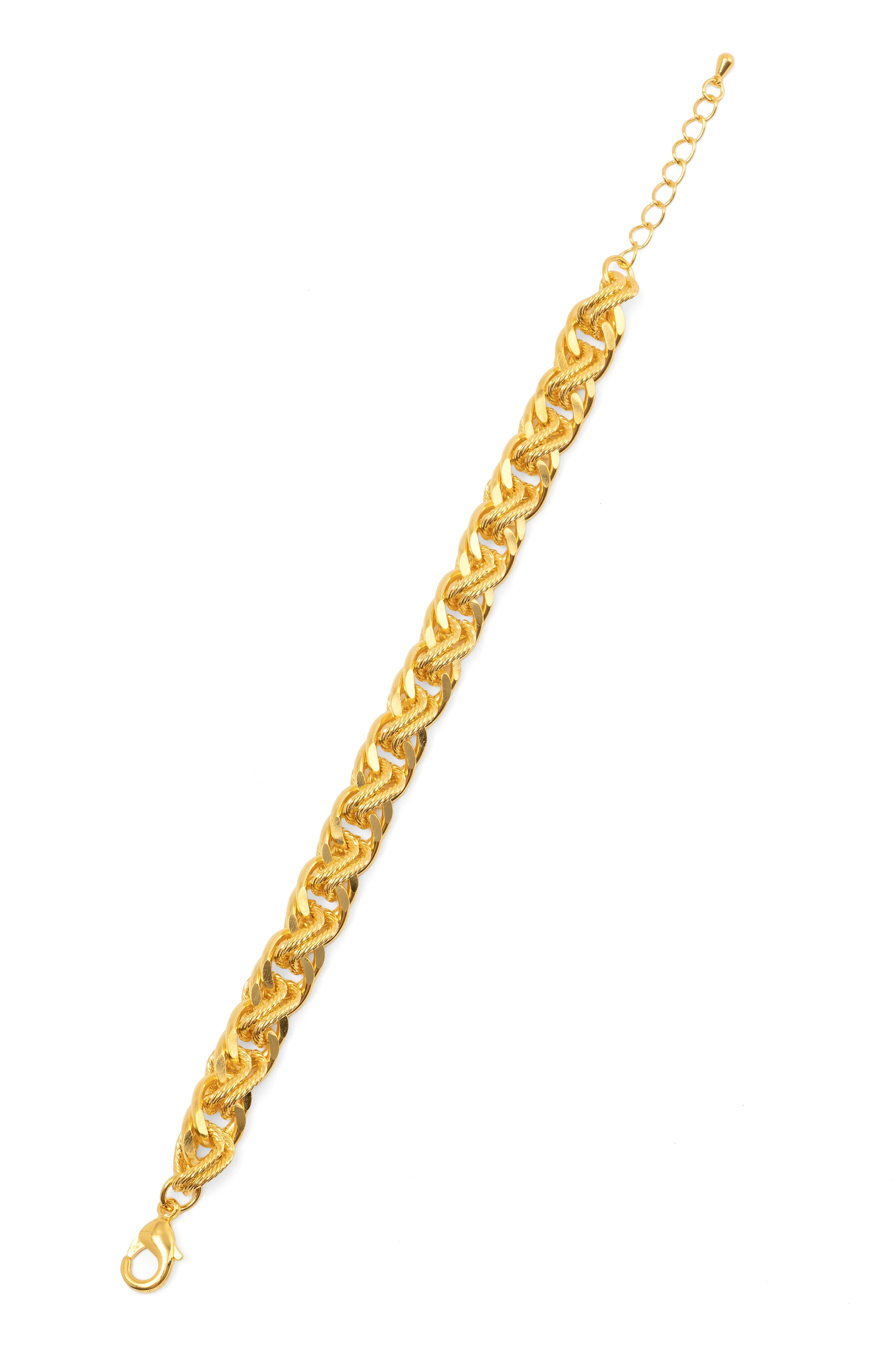 Z Desen Bileklik 22 Ayar Altın Kaplama