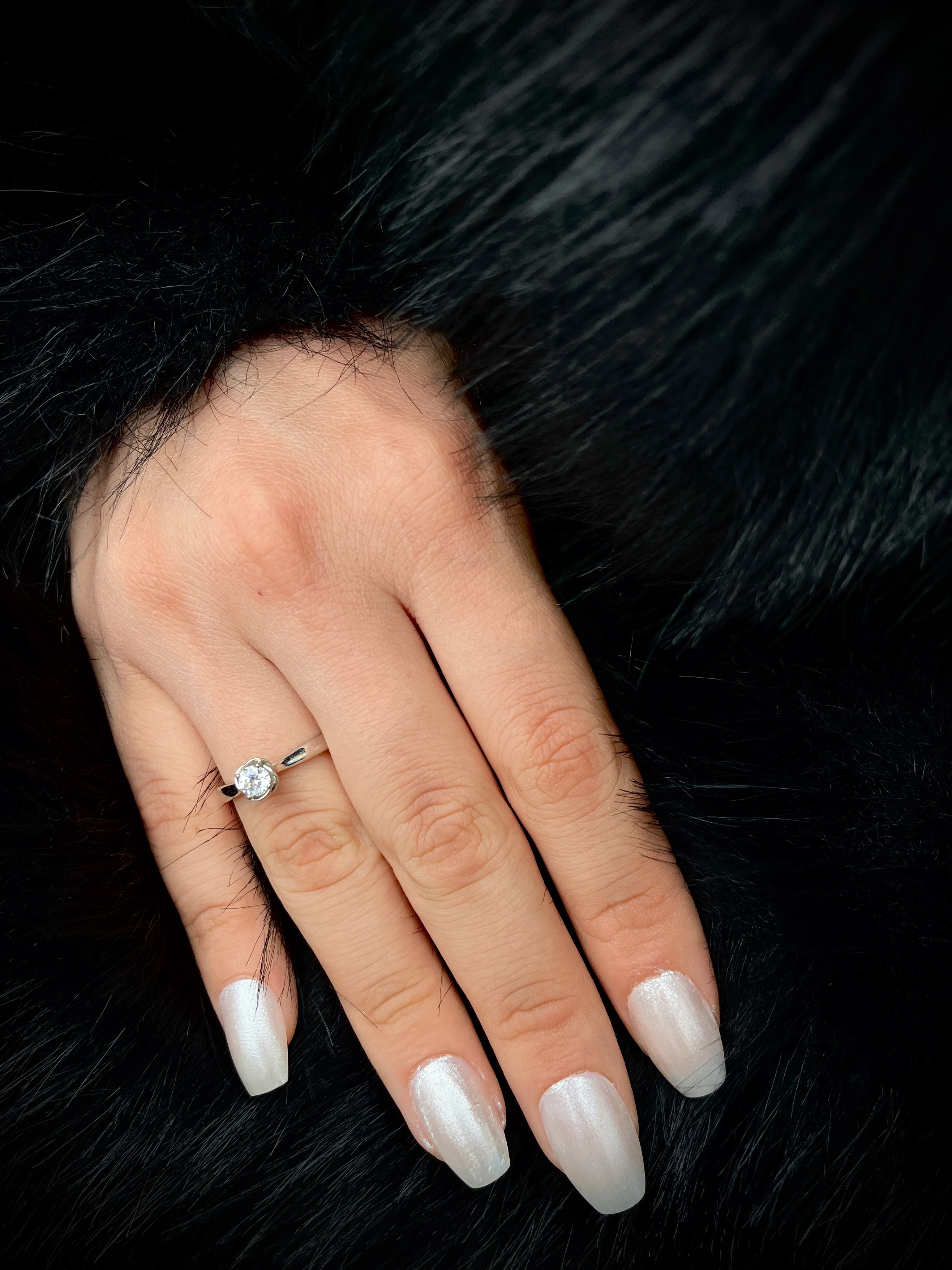 14K Baget  Yüzük Altın Kaplama Model 1 (Silver)