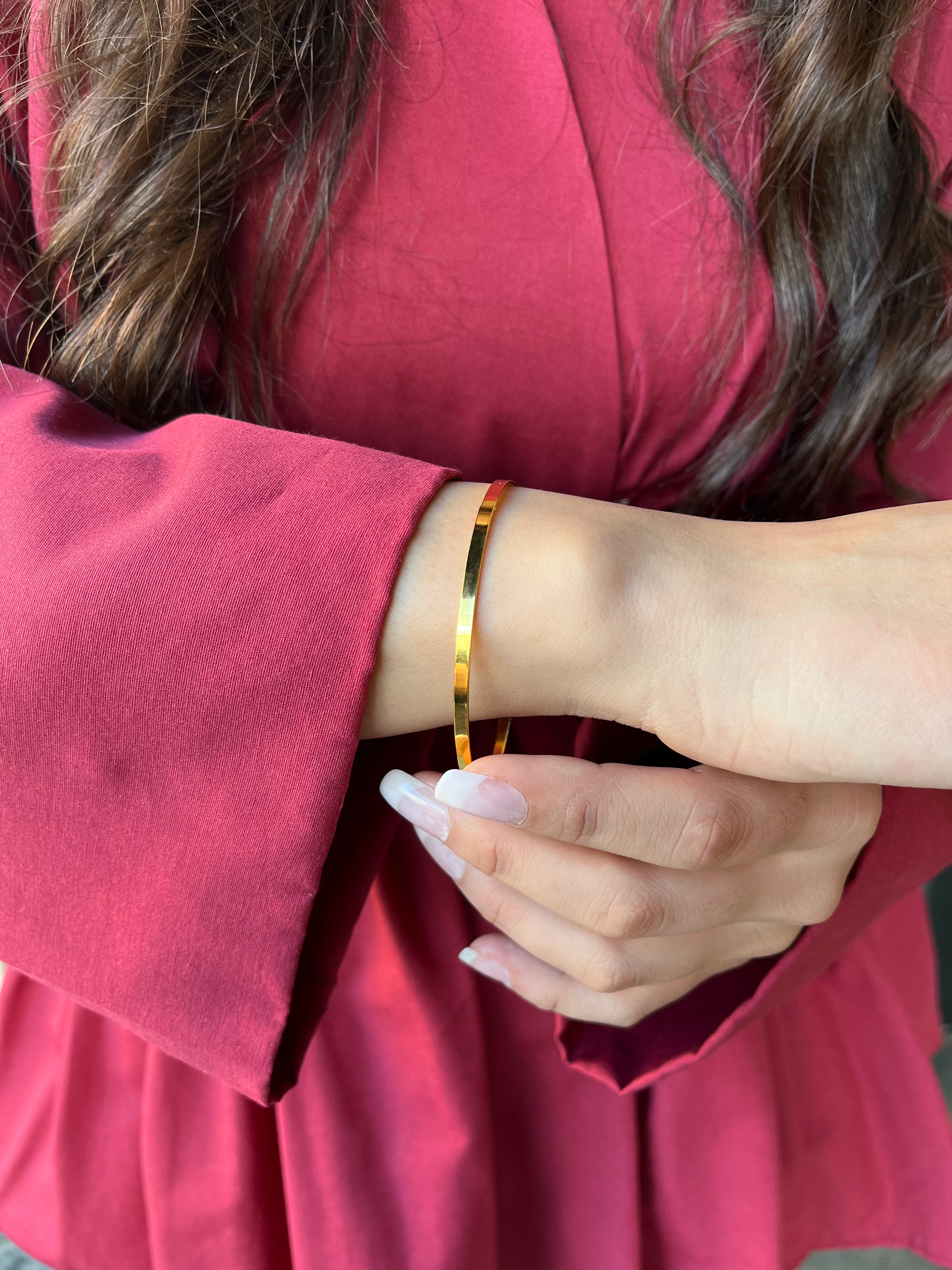 Kibrit Çöpü Ajda Bilezik 22 Ayar Altın Kaplama