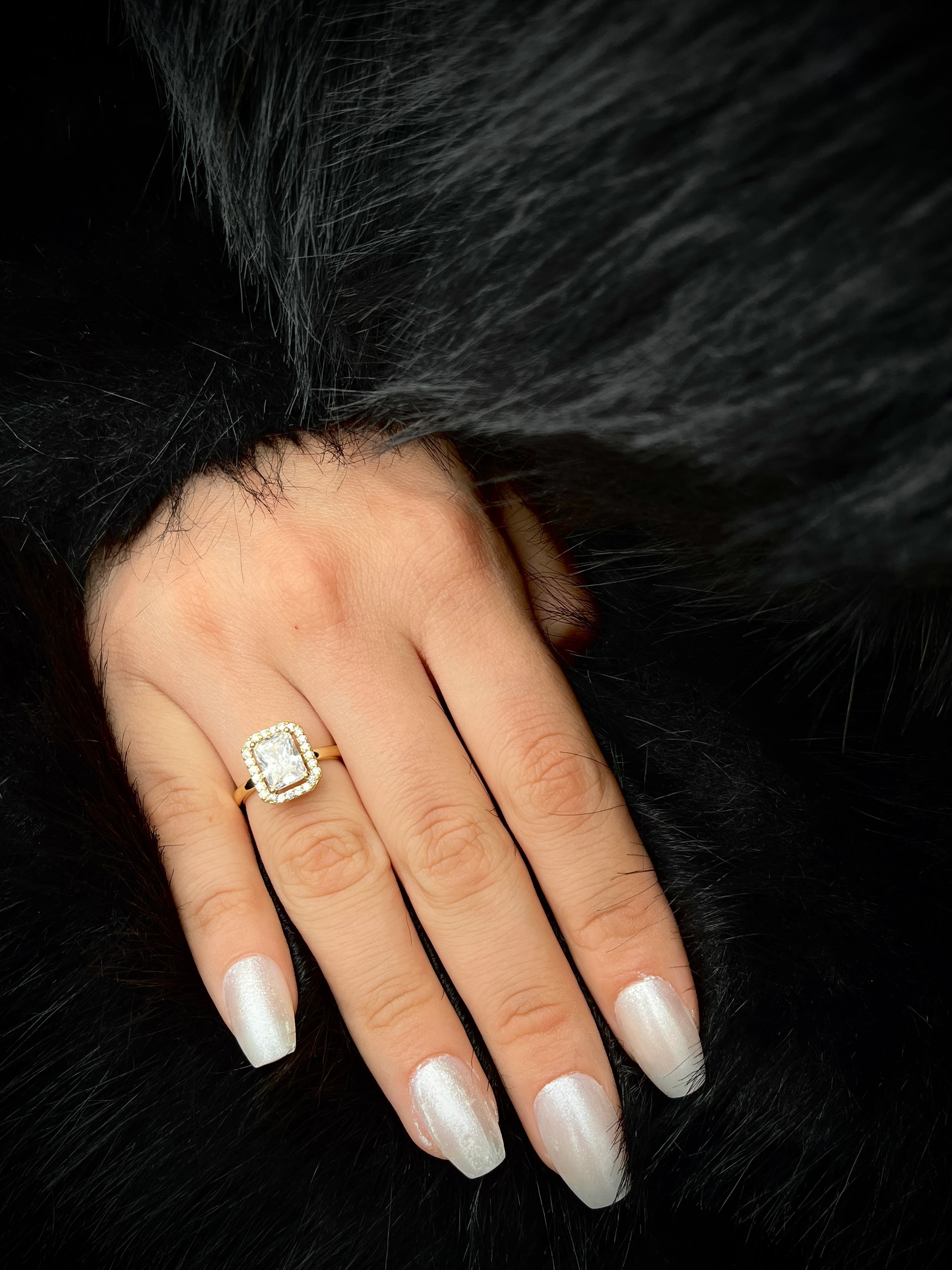 14K Baget Yüzük Altın Kaplama Küçük Model