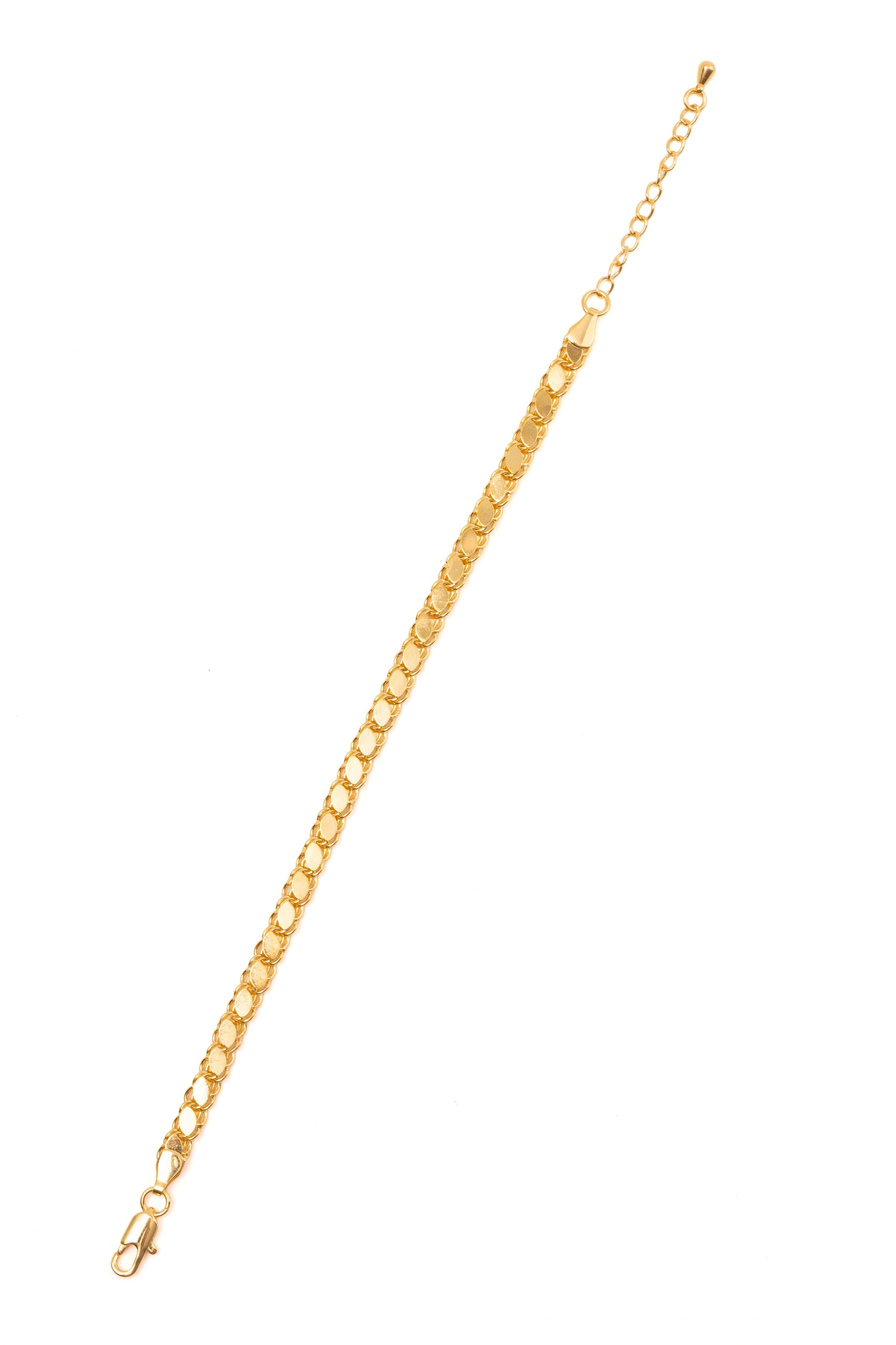 Arpa İnce (4mm) Bileklik 22 Ayar Altın Kaplama