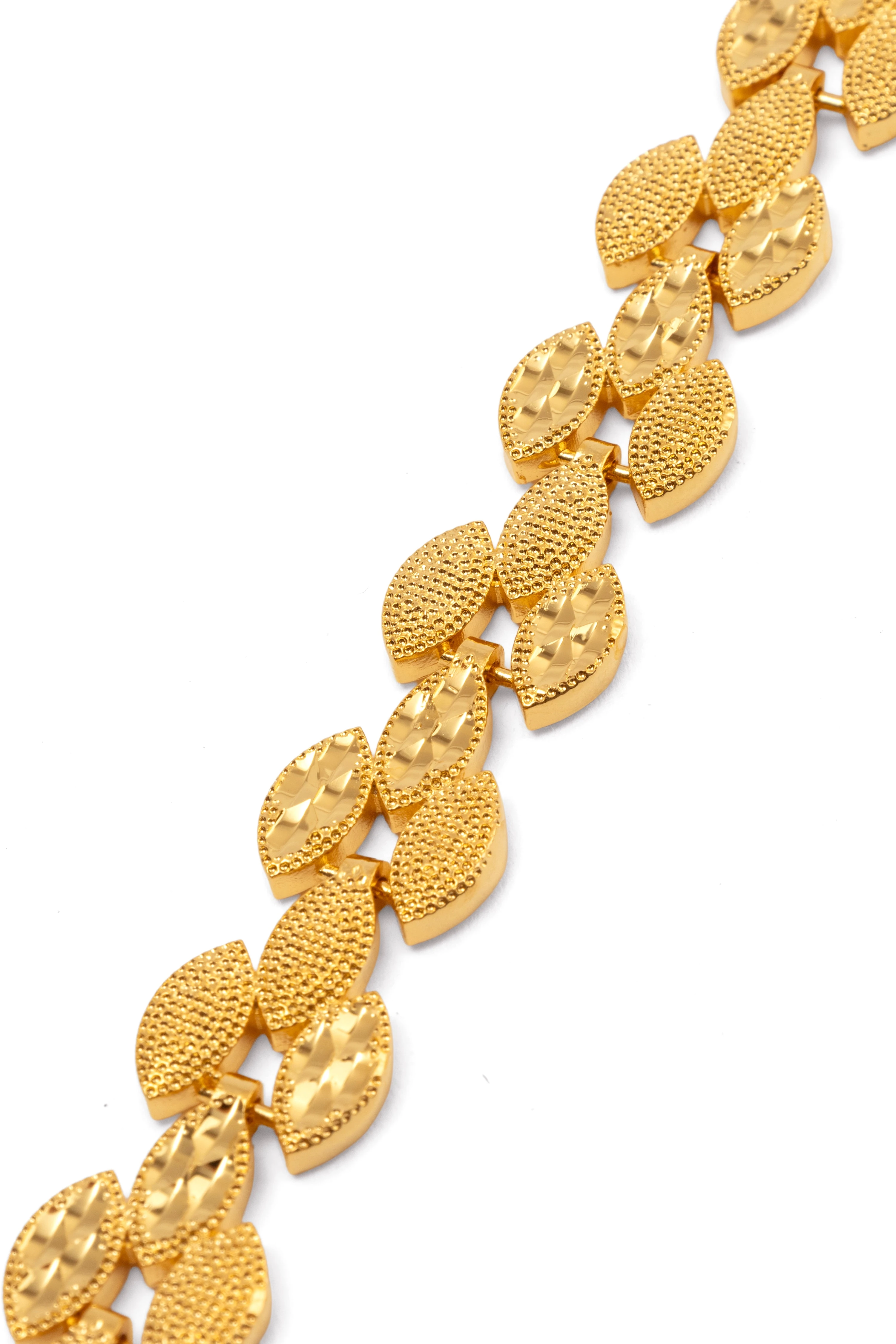 Desenli Arpa İnce Bileklik 22 Ayar Altın Kaplama