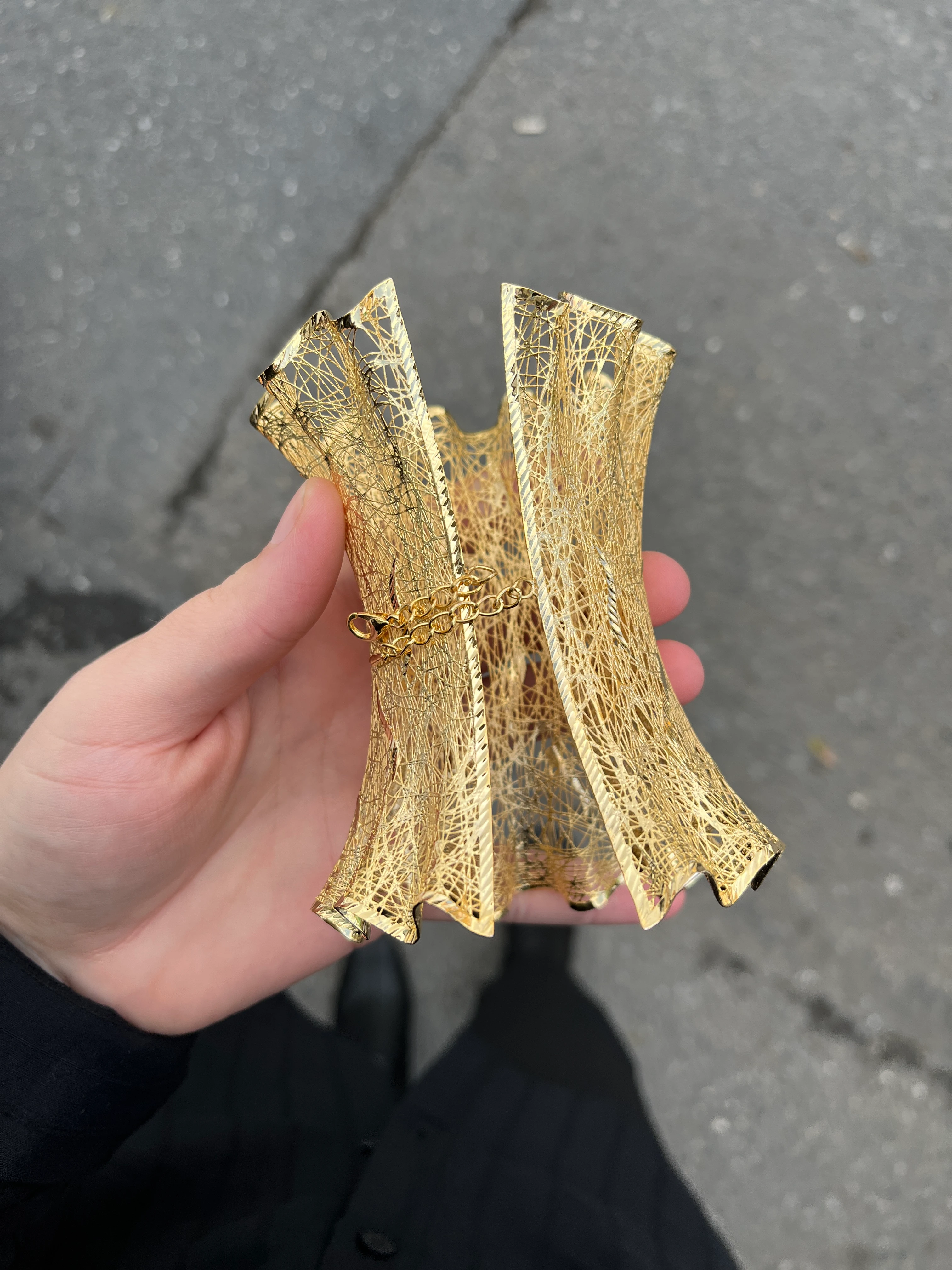 Büyük Boy Tül Bilezik 22 Ayar Altın Kaplama