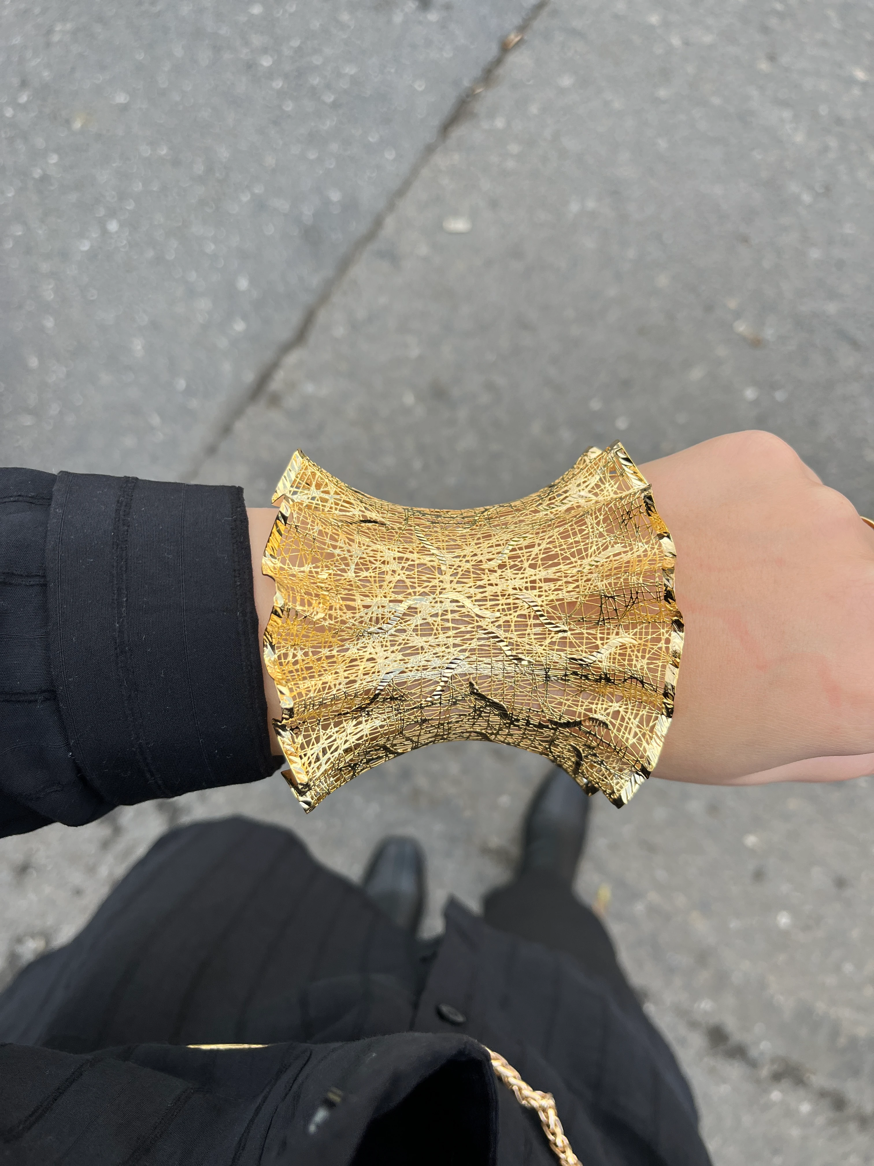 Küçük Boy Tül Bilezik 22 Ayar Altın Kaplama