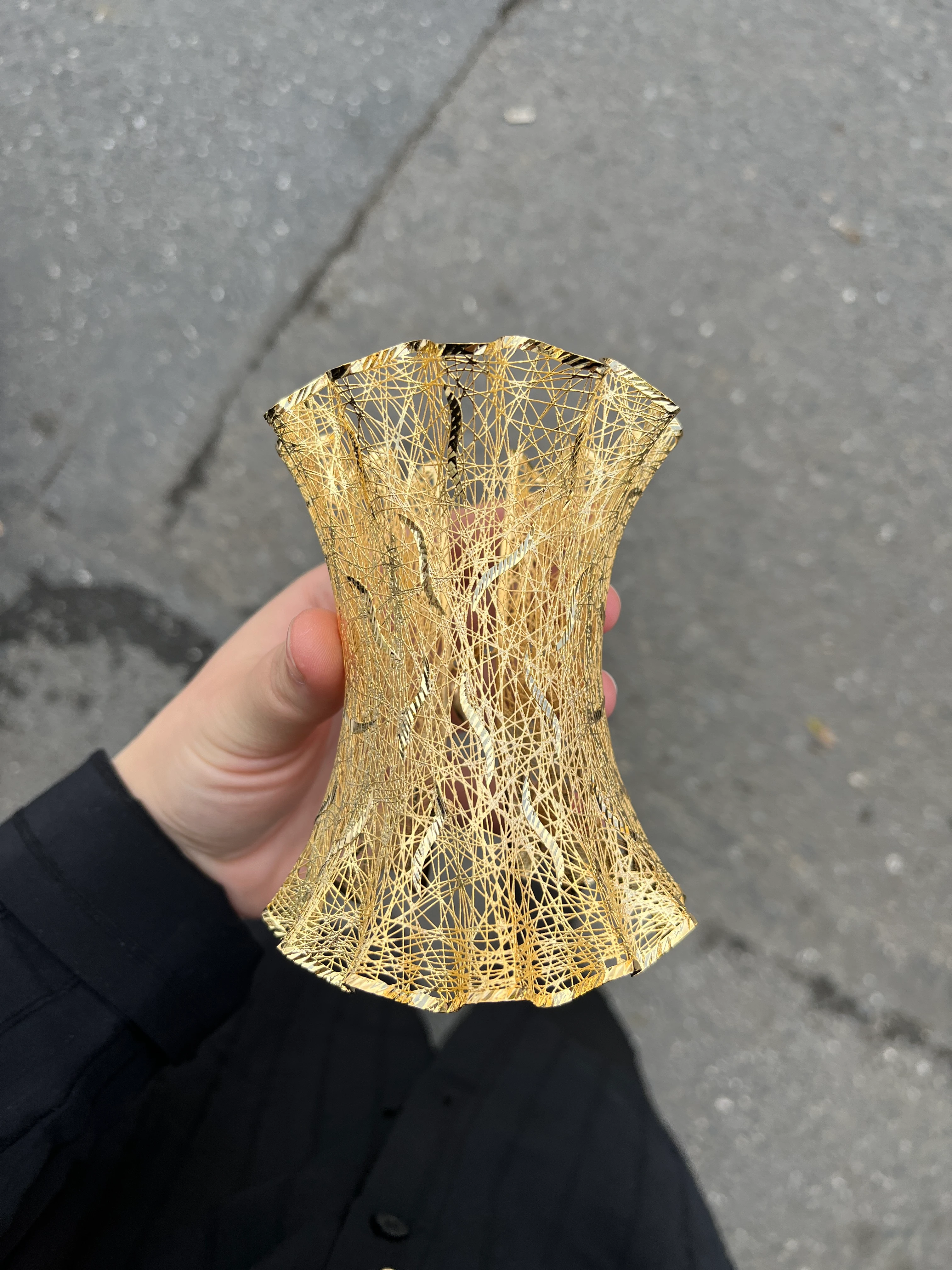 Büyük Boy Tül Bilezik 22 Ayar Altın Kaplama