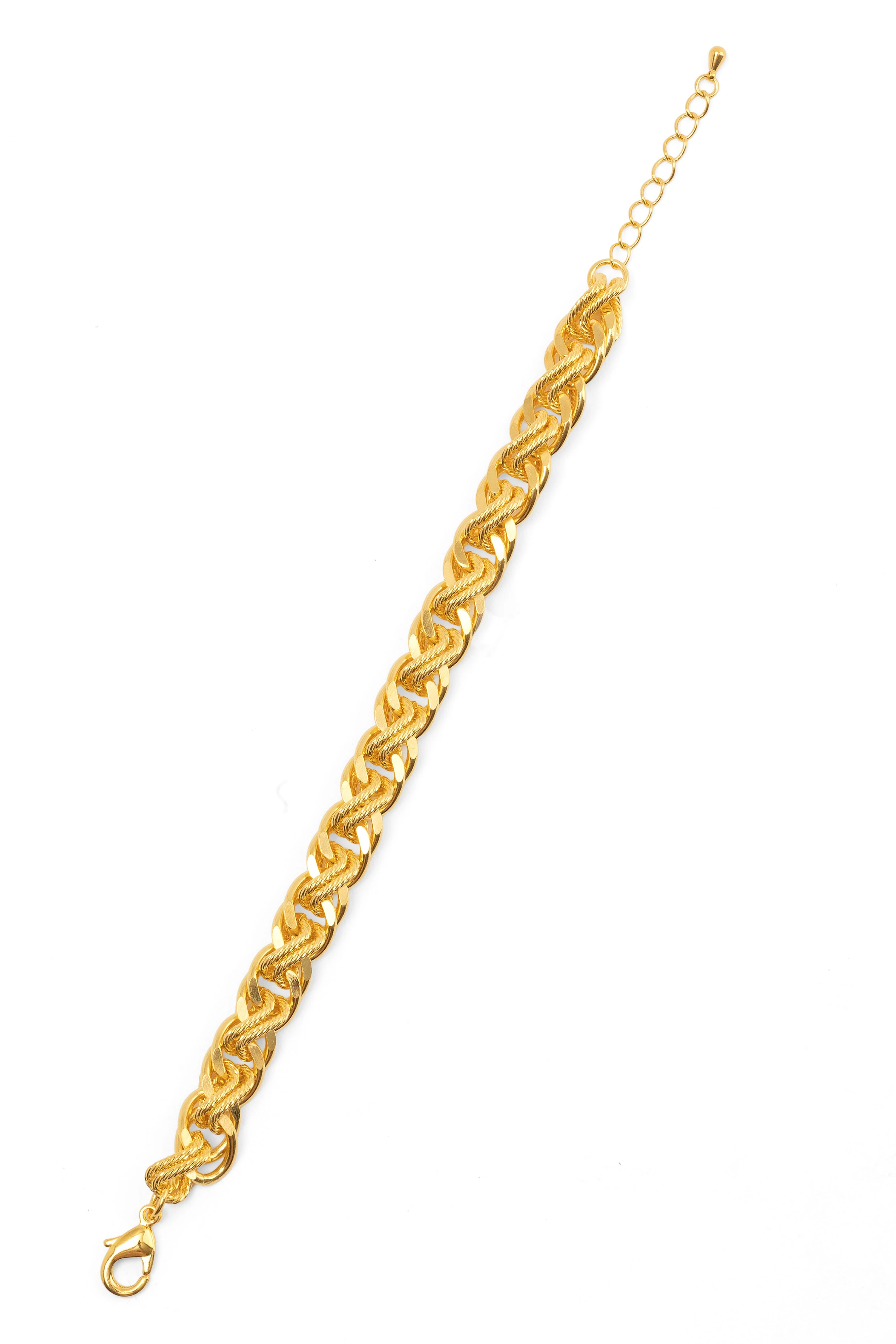 Z Desen Bileklik 22 Ayar Altın Kaplama