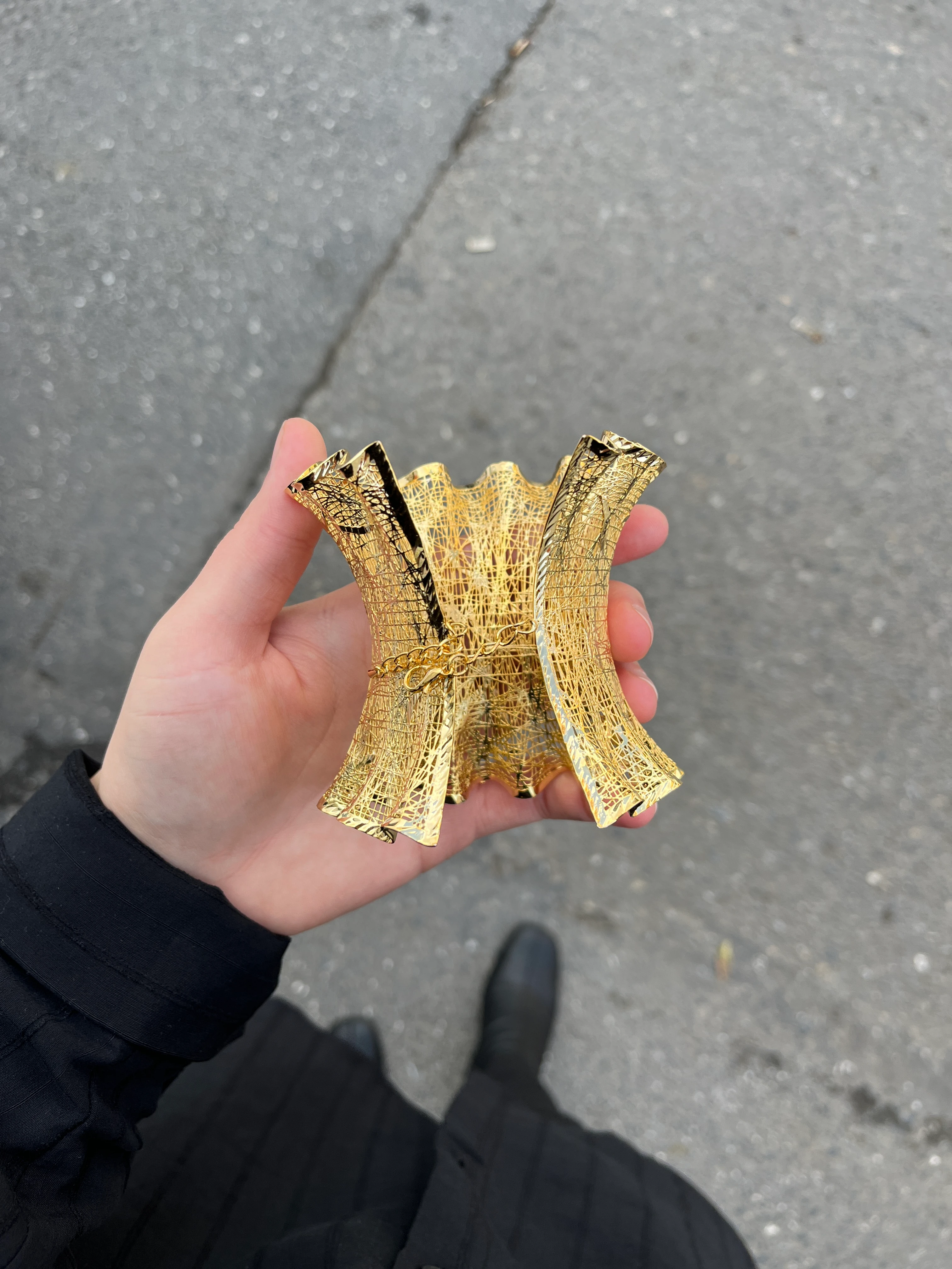 Küçük Boy Tül Bilezik 22 Ayar Altın Kaplama