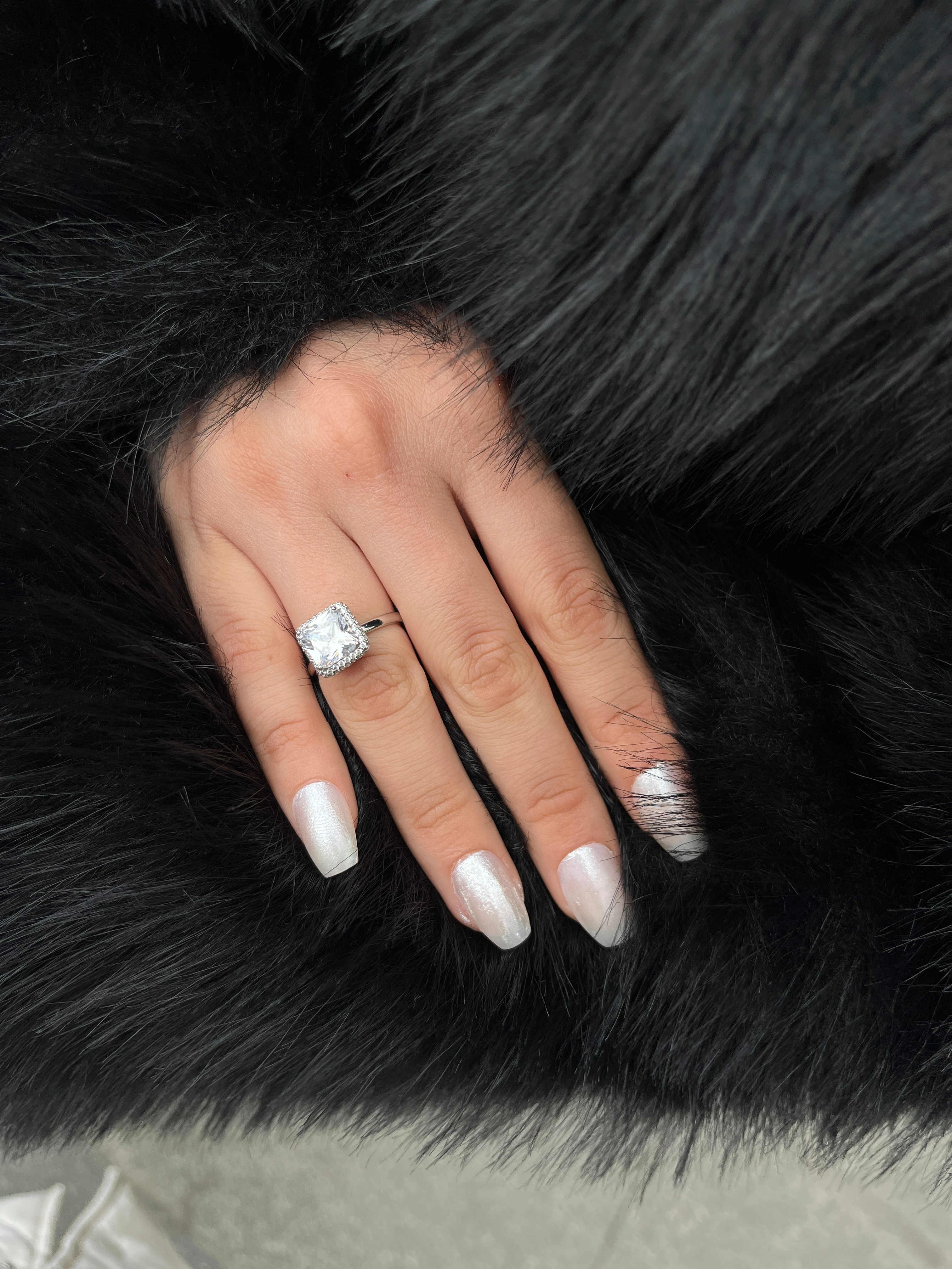 14K Baget  Yüzük Altın Kaplama Model 2 (Silver)