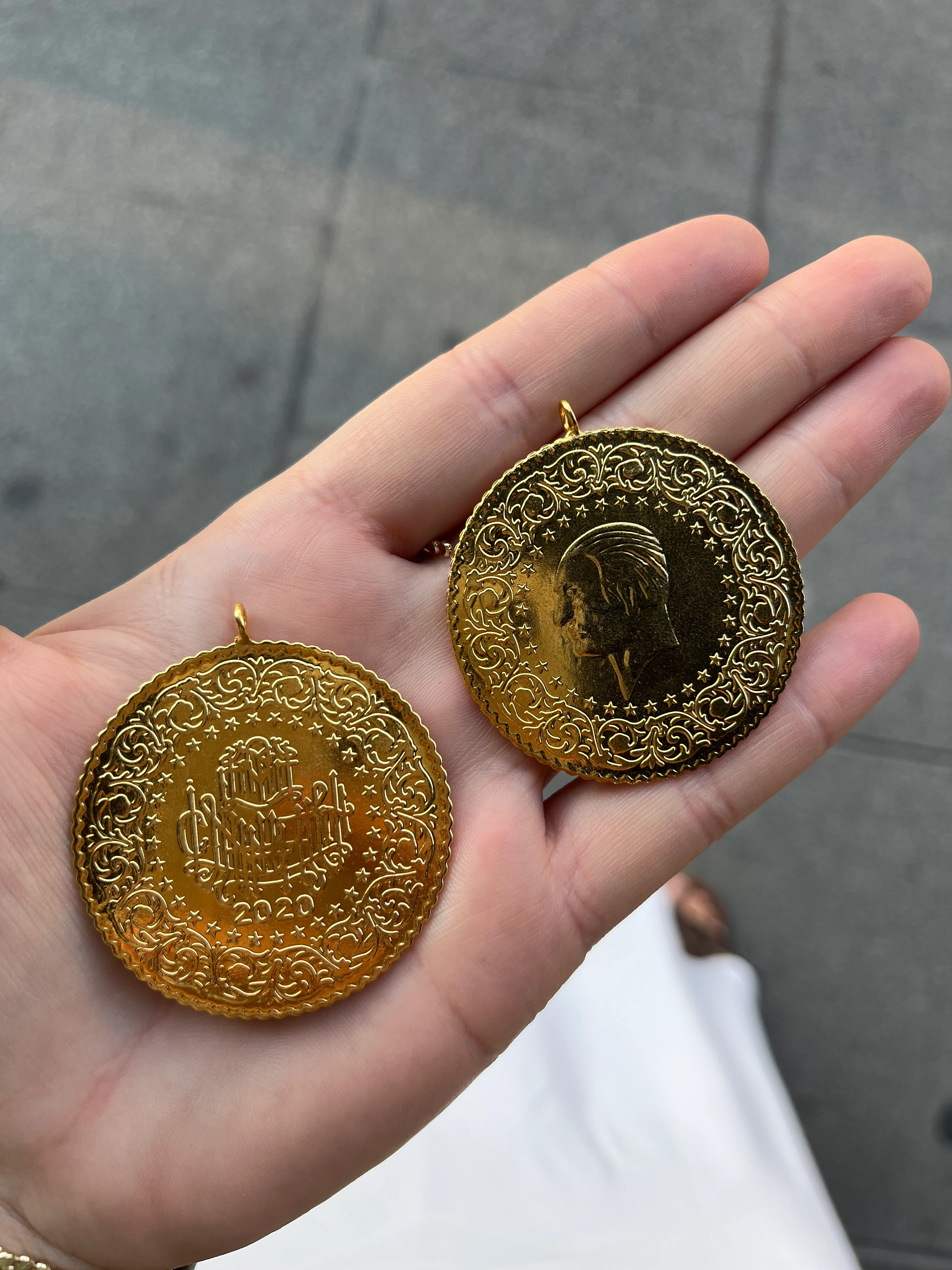  Büyük Gramse Kolye Ucu 22 Ayar Altın Kaplama