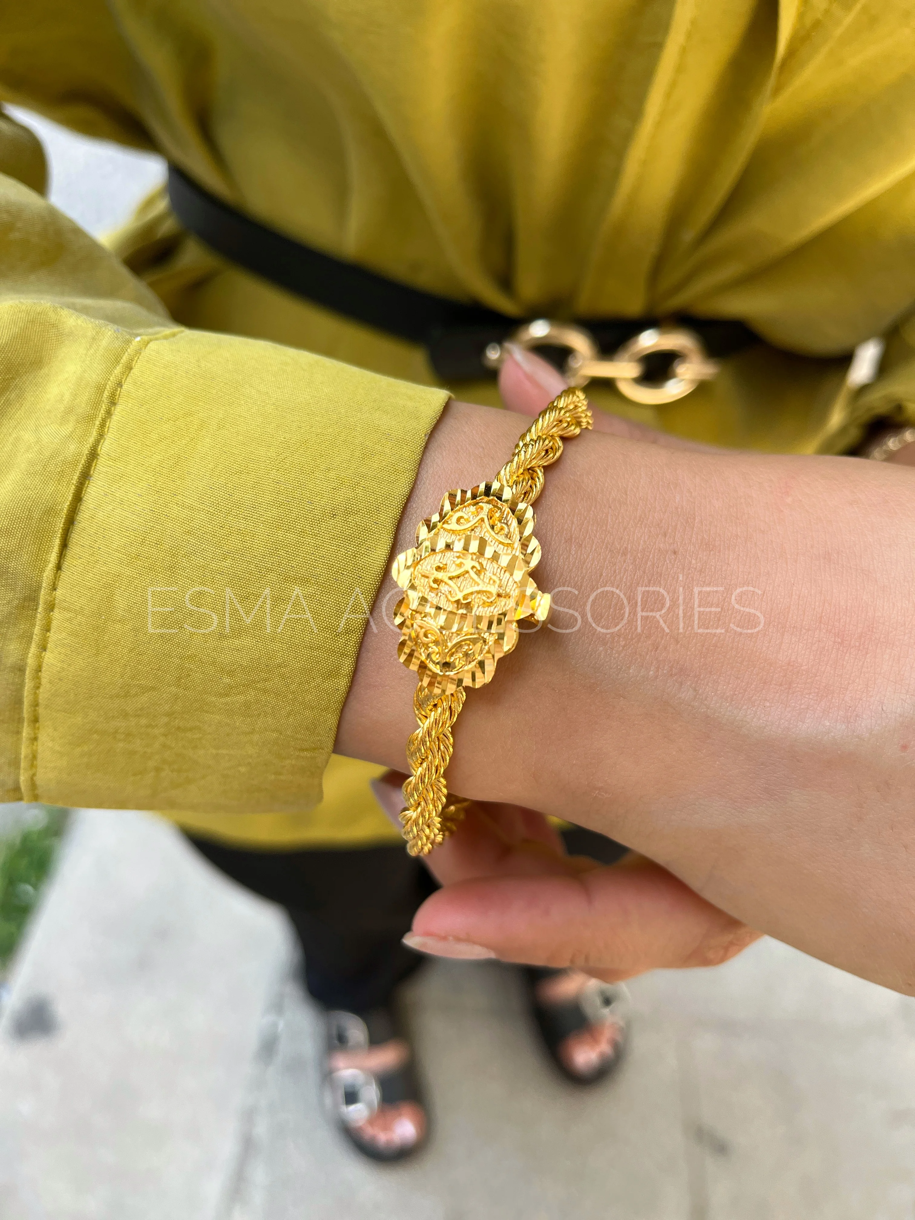 Tokalı Erzurum Burması (Model 4) 22 Ayar Altın Kaplama