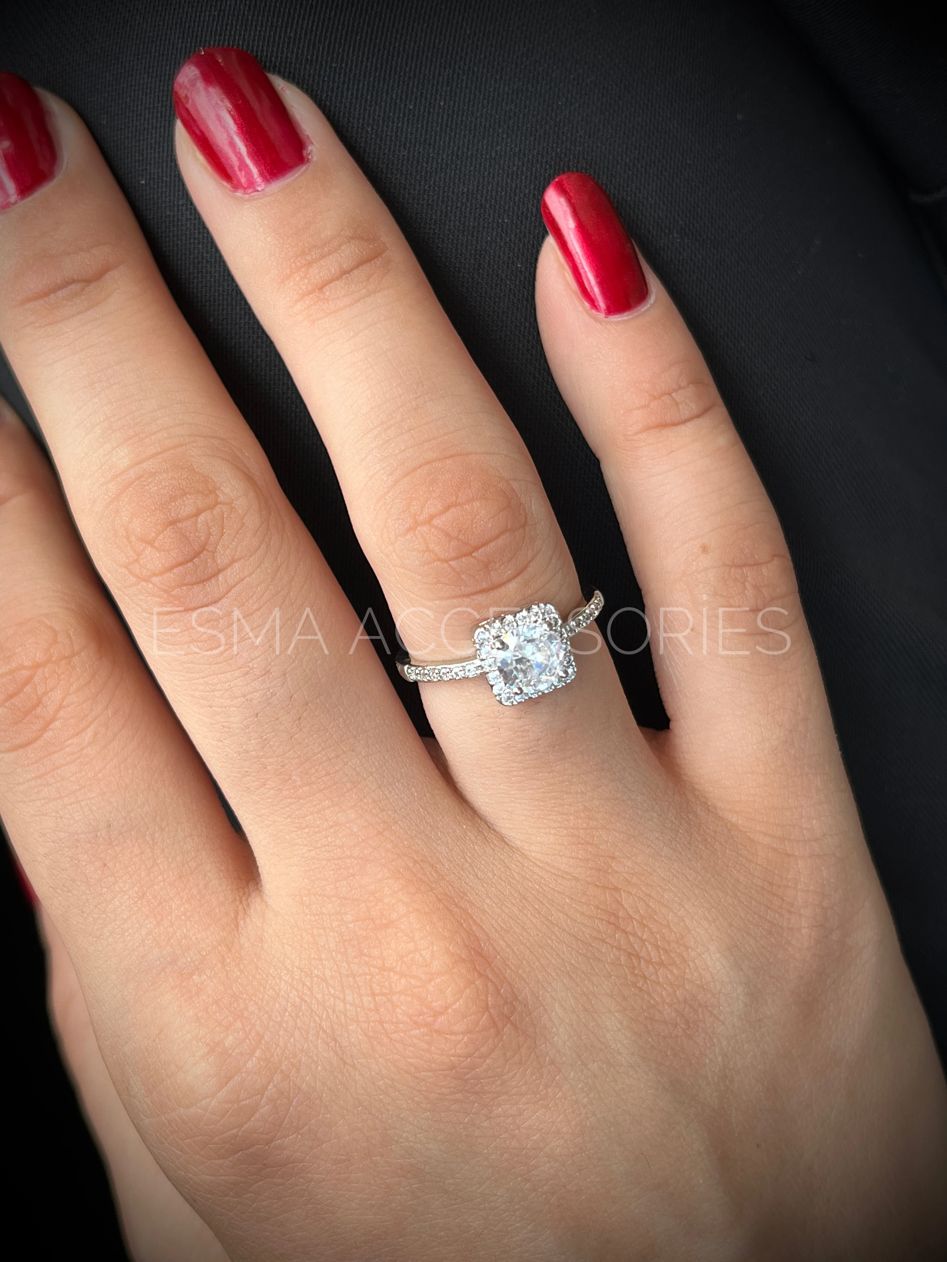 Zirkon Taş Baget Yüzük Model 4