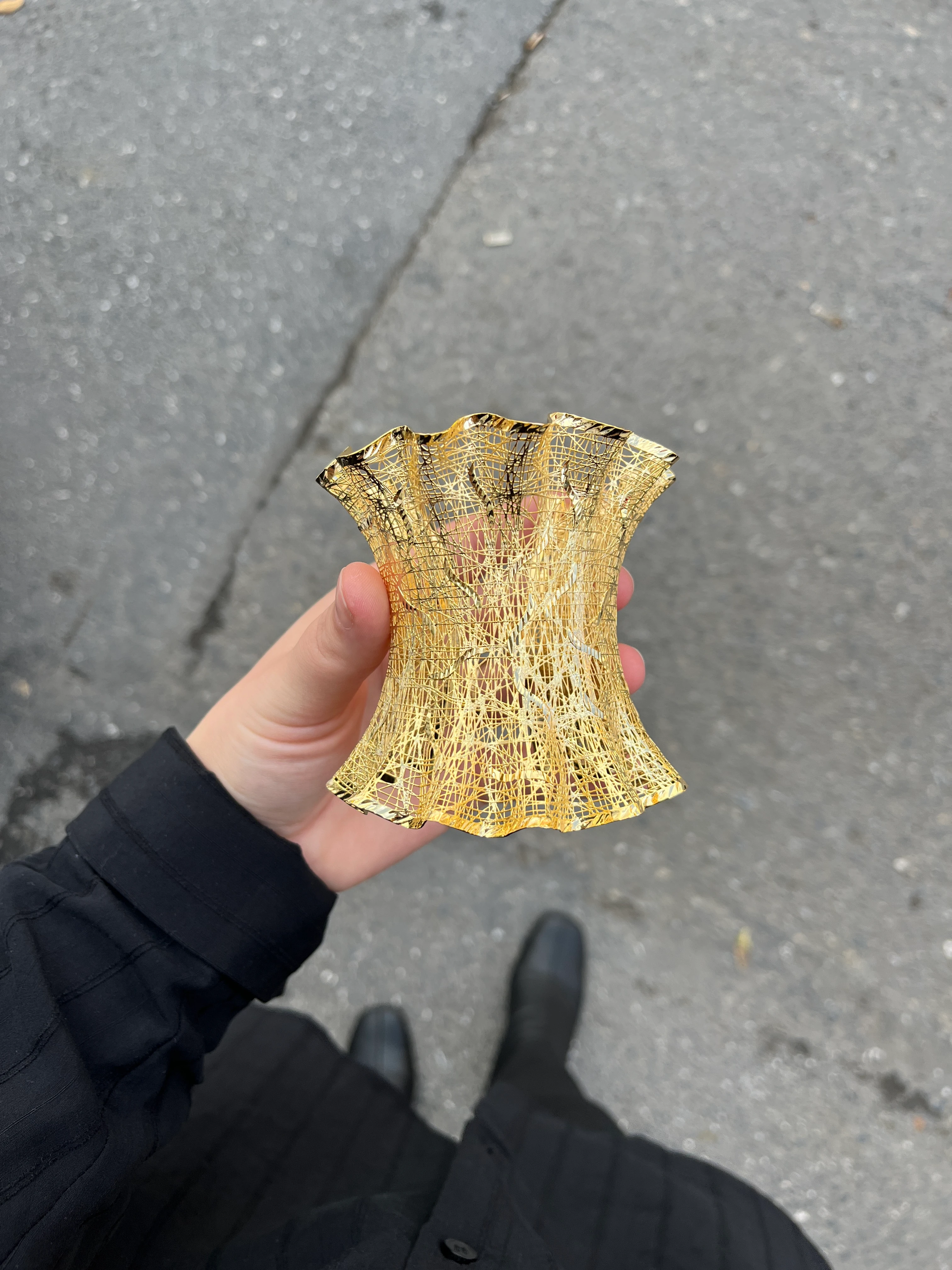 Küçük Boy Tül Bilezik 22 Ayar Altın Kaplama