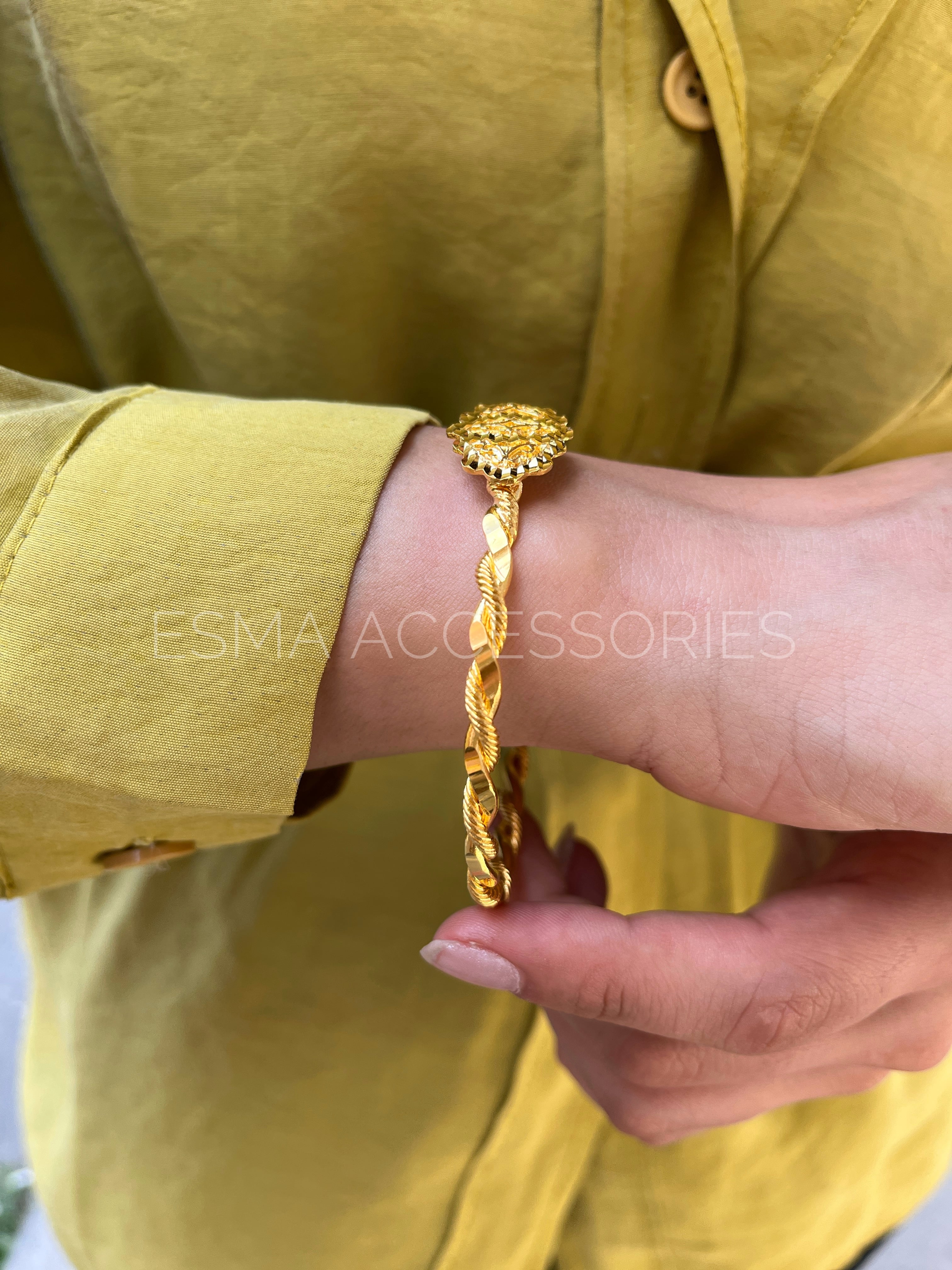 Tokalı Erzurum Burması (Model 2) 22 Ayar Altın Kaplama