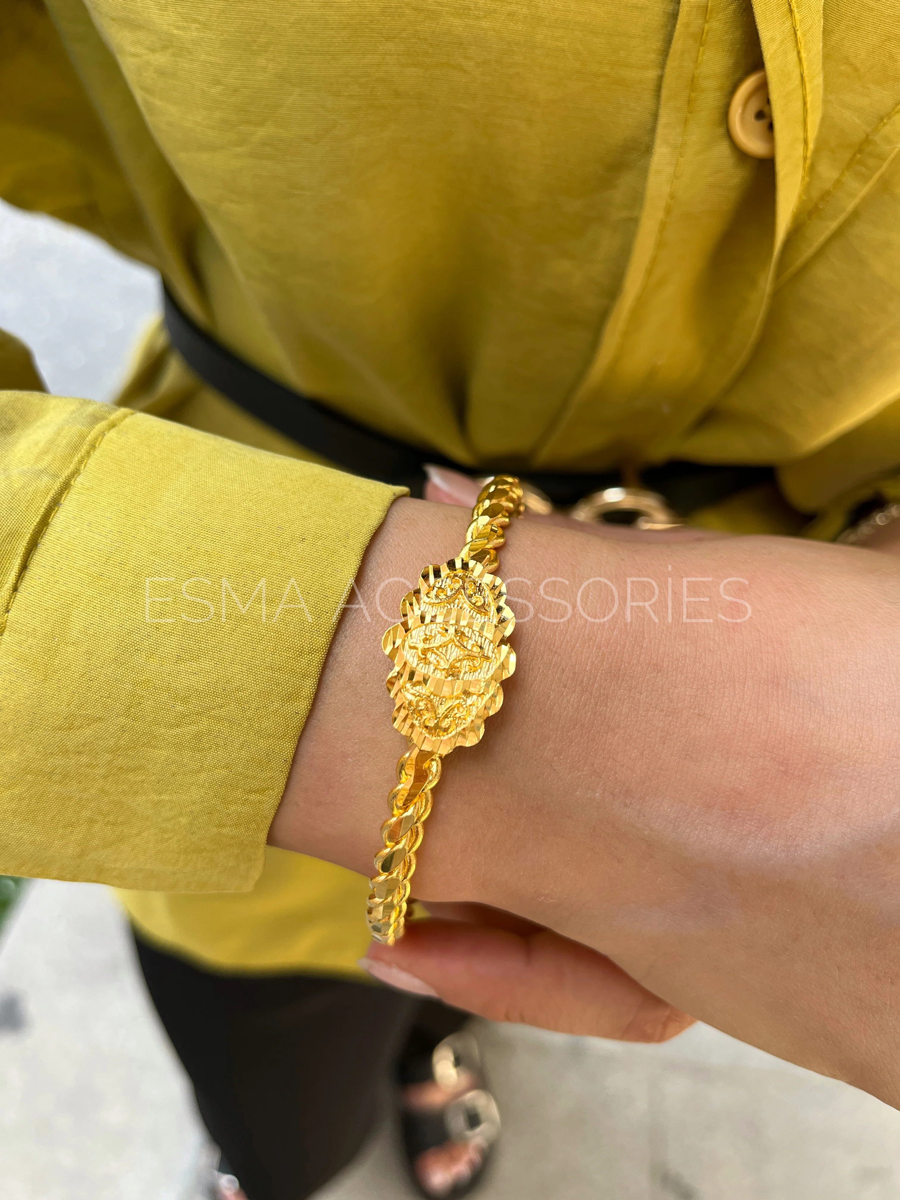 Tokalı Erzurum Burması (Model 3) 22 Ayar Altın Kaplama