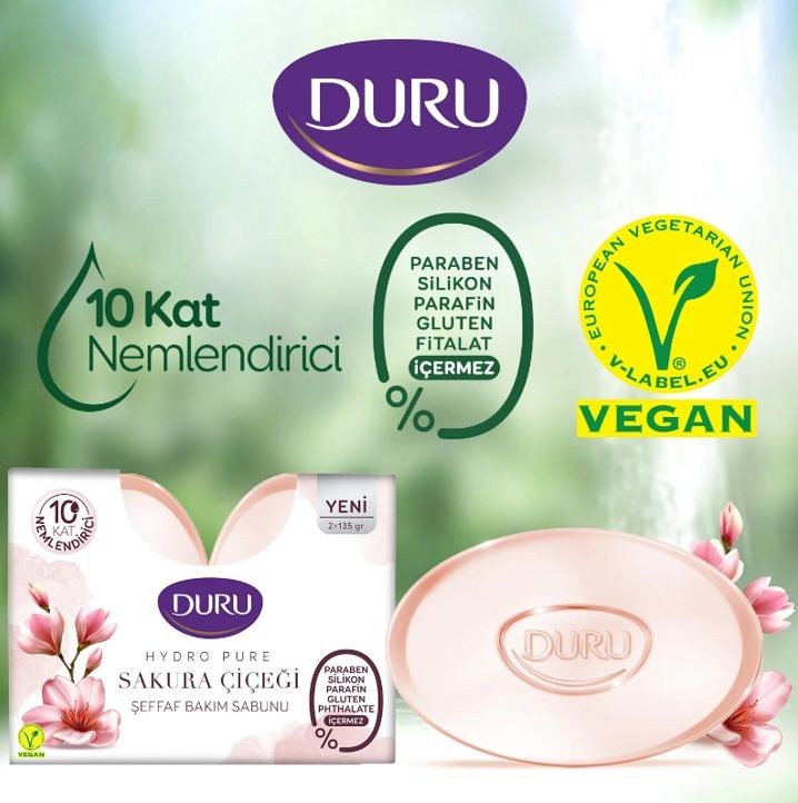 Duru Hydro Pure Sakura Çiçeği Kalıp Sabun 2x135 gr