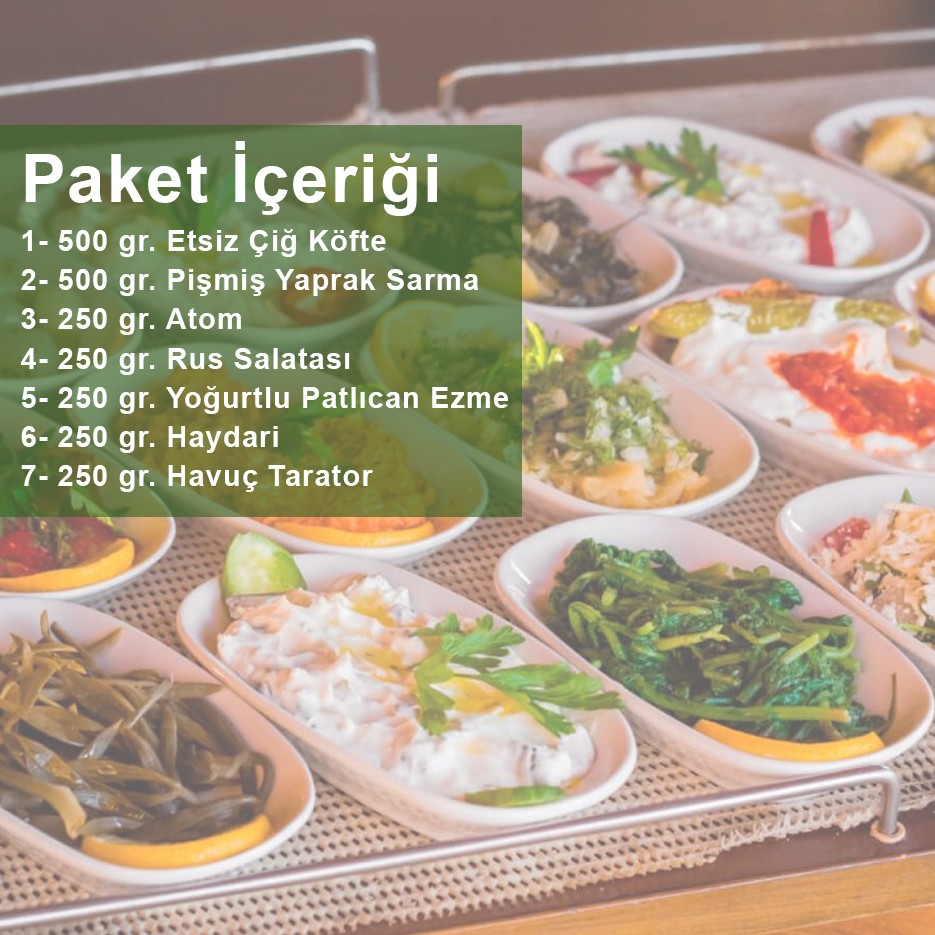 7 Çeşit Harika Meze Paketi