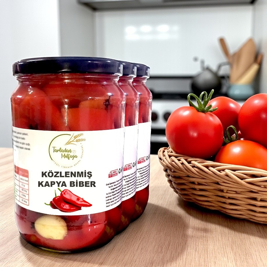 3 Adet Közlenmiş Kapya Biber 650 gr.